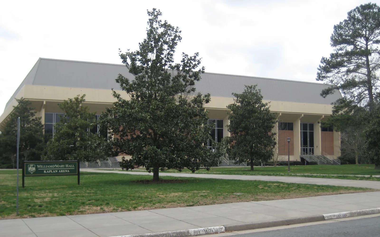 View of Kaplan Arena, home of William & Mary basketball.