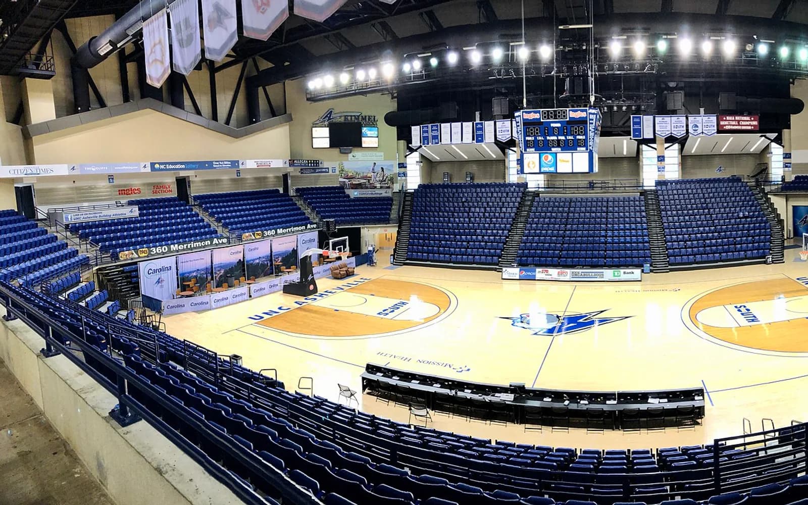 View of Kimmel Arena, home of UNC Asheville basketball.
