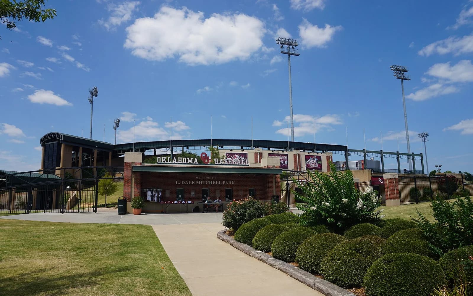 View of Kimrey Family Stadium, home of Oklahoma baseball.