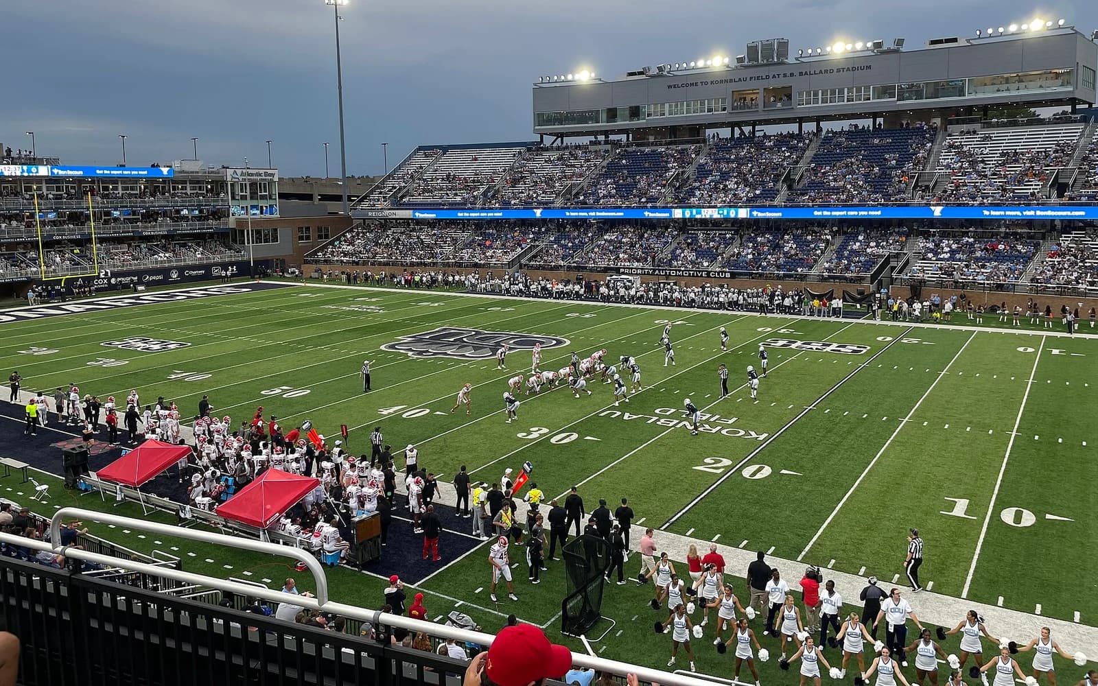 View of Kornblau Field at S.B. Ballard Stadium, home of Old Dominion football.