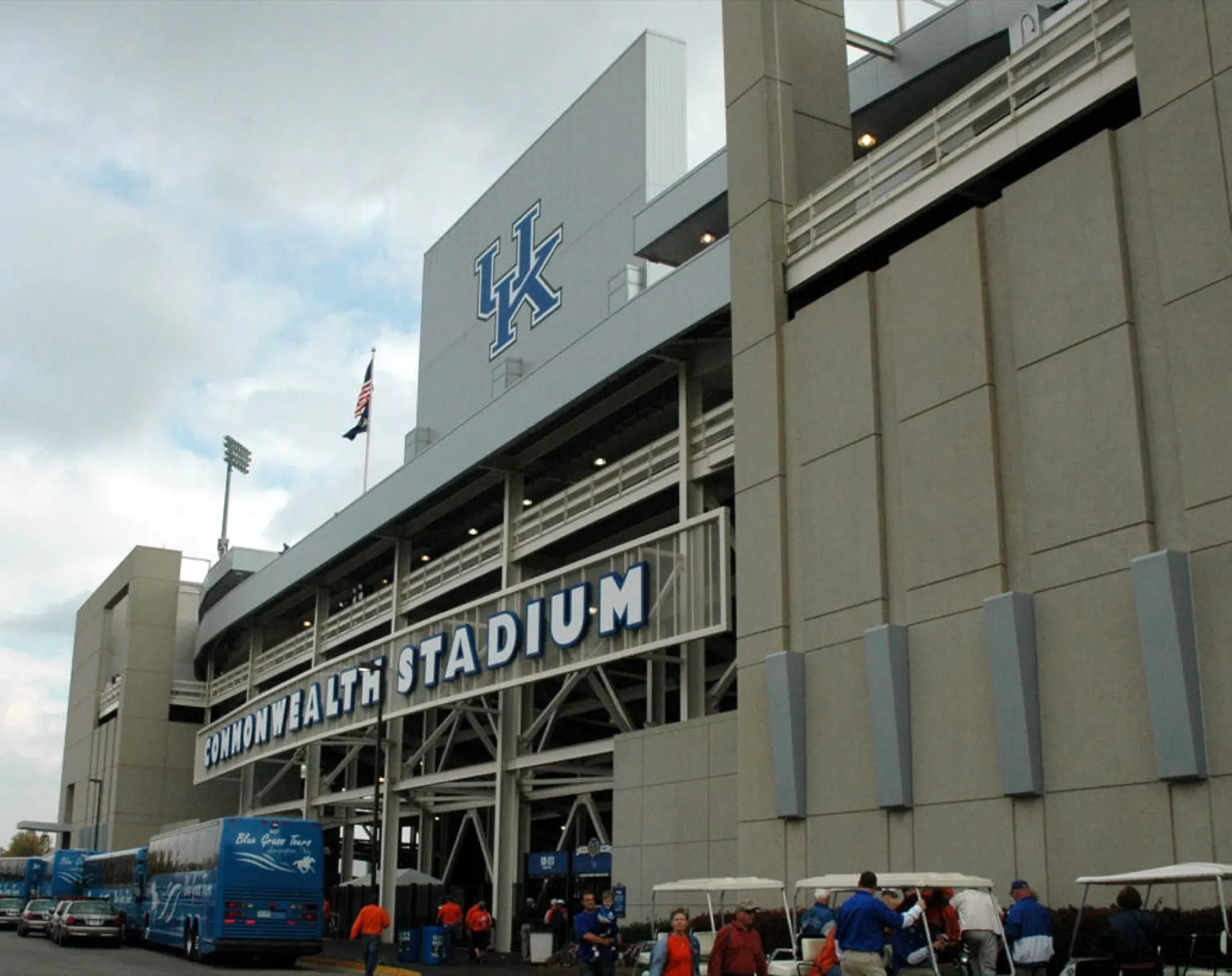 Wide view of Kroger Field.