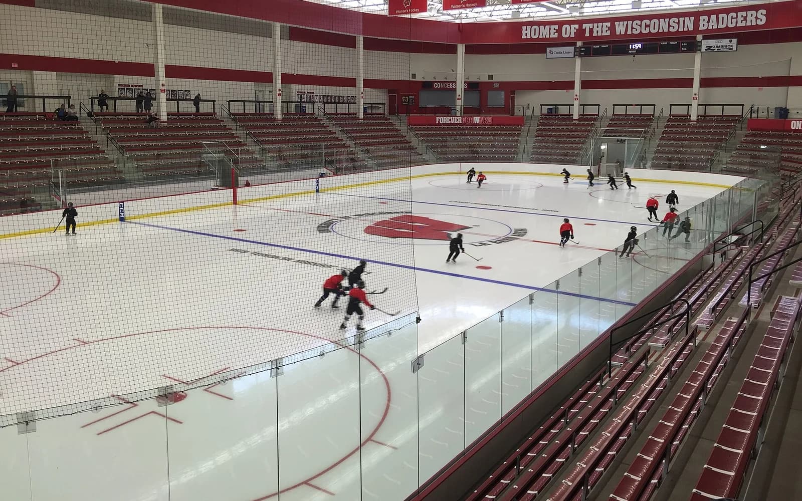View of LaBahn Arena, home of Wisconsin women ice hockey.