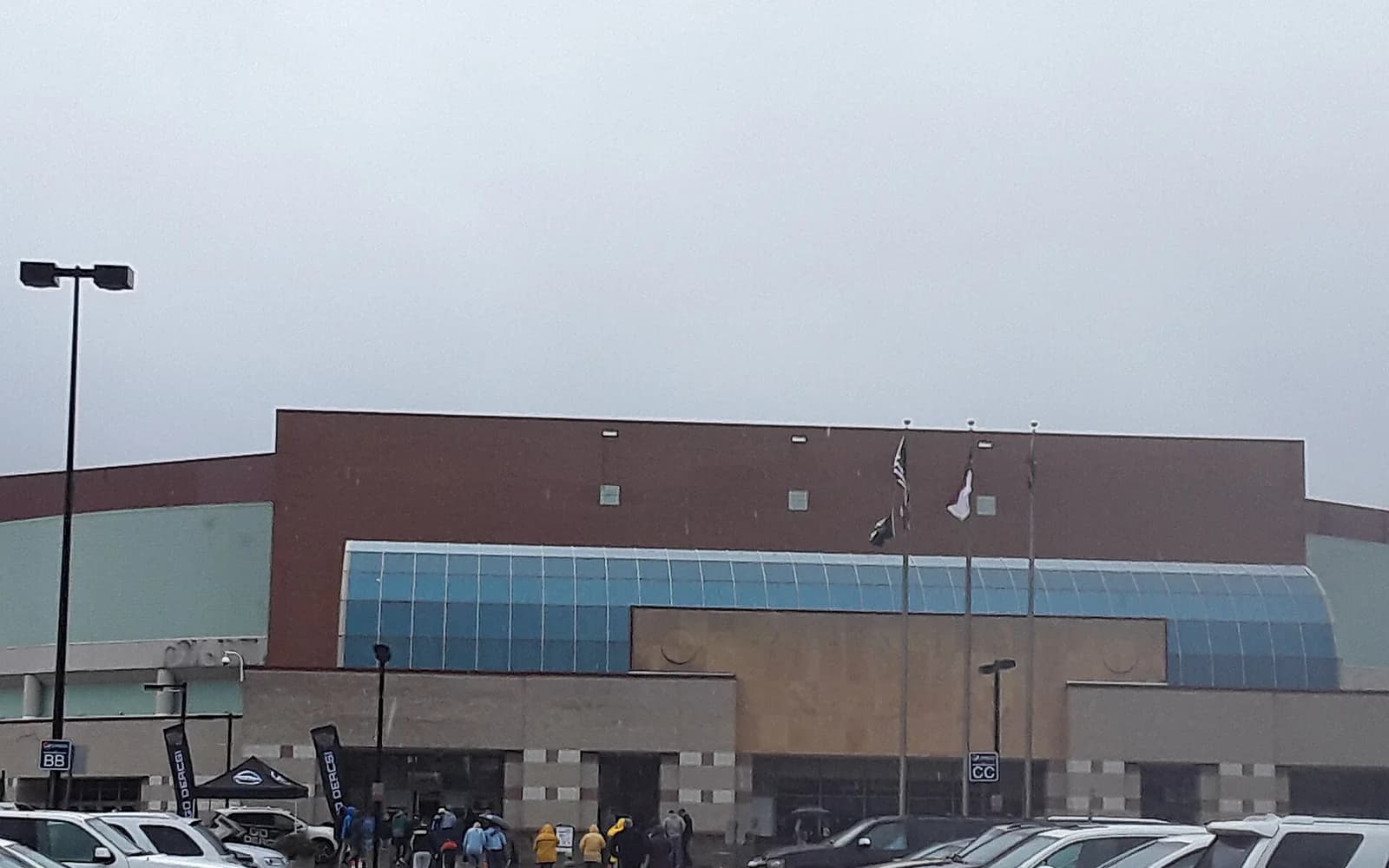 View of Lawrence Joel Veterans Memorial Coliseum, home of Wake Forest basketball.