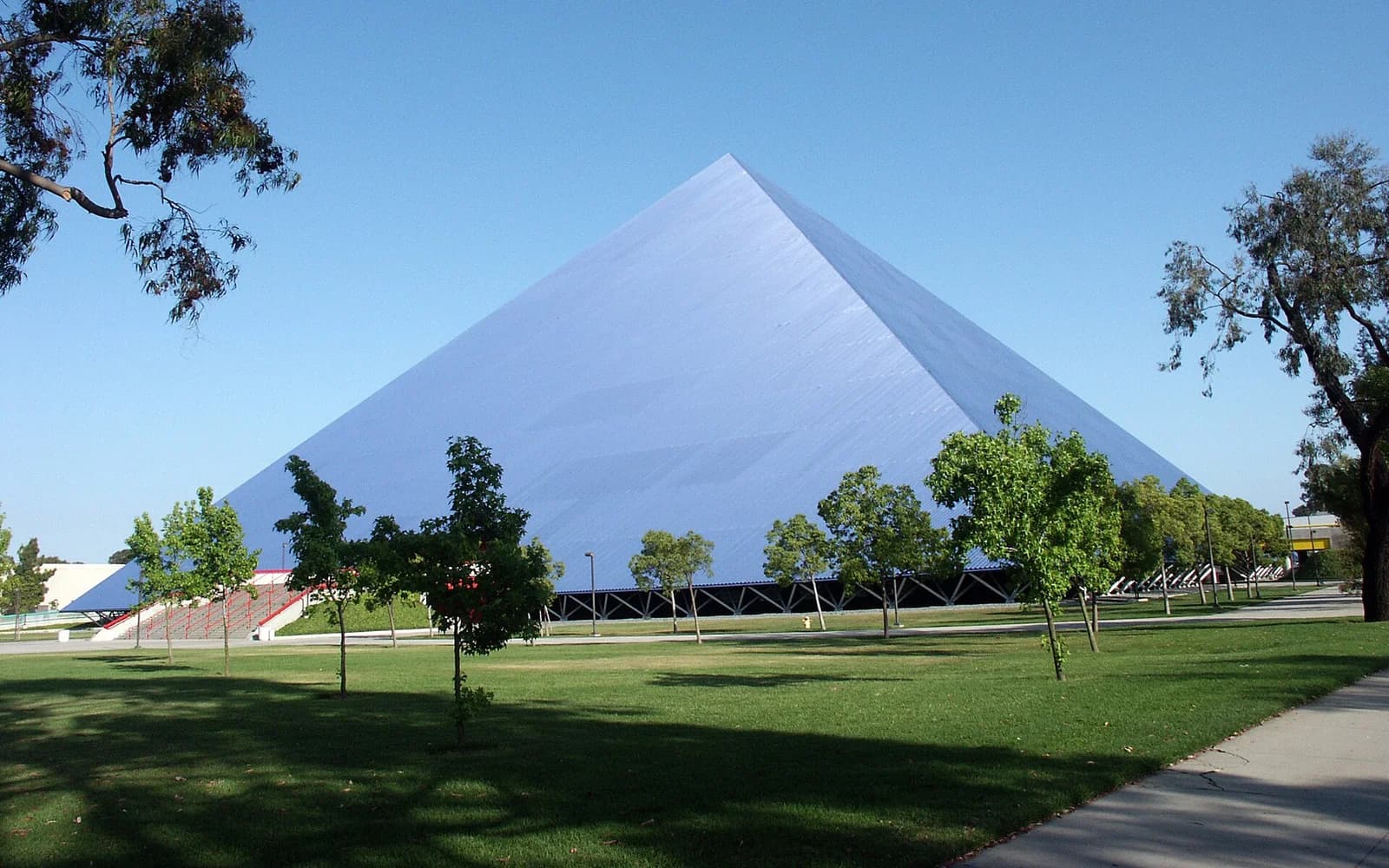 View of LBS Financial Credit Union Pyramid, home of Long Beach State basketball.