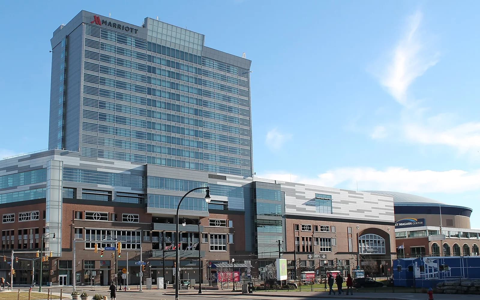 View of LECOM Harborcenter, home of Canisius ice hockey.
