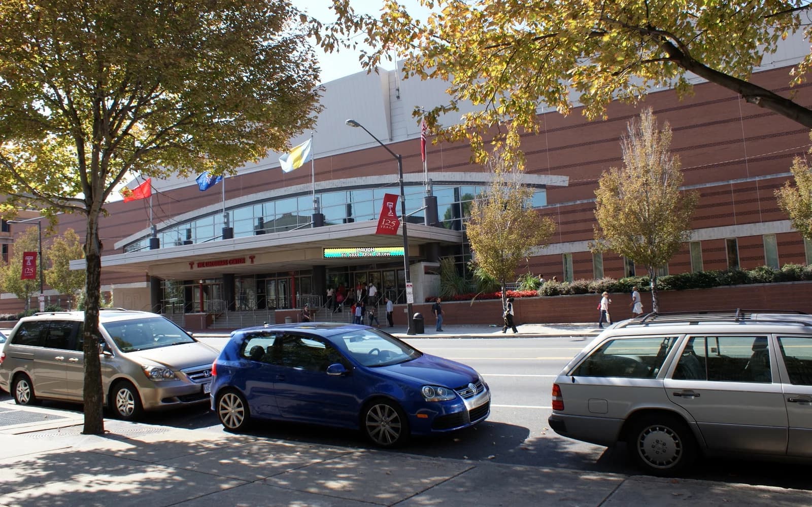 View of Liacouras Center, home of Temple basketball.