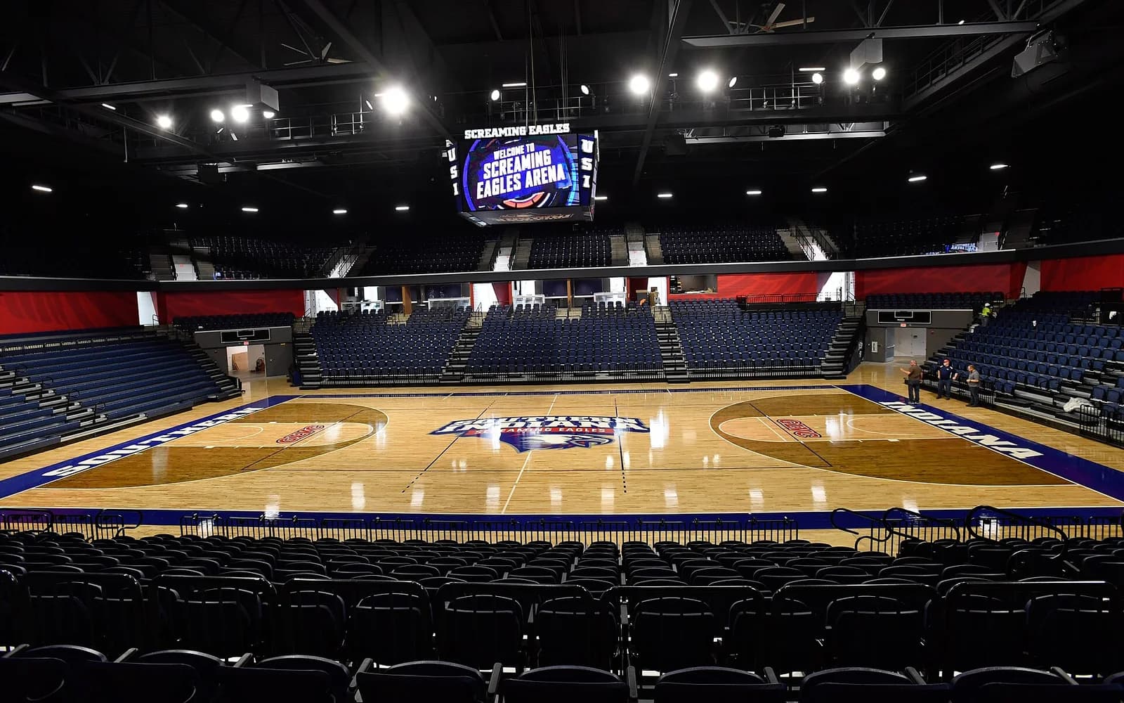 View of Liberty Arena, Home of the Screaming Eagles, home of Southern Indiana basketball.
