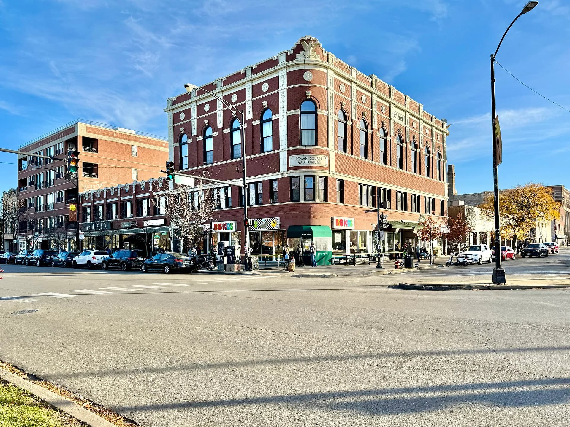 View of Logan Square Auditorium in Chicago.