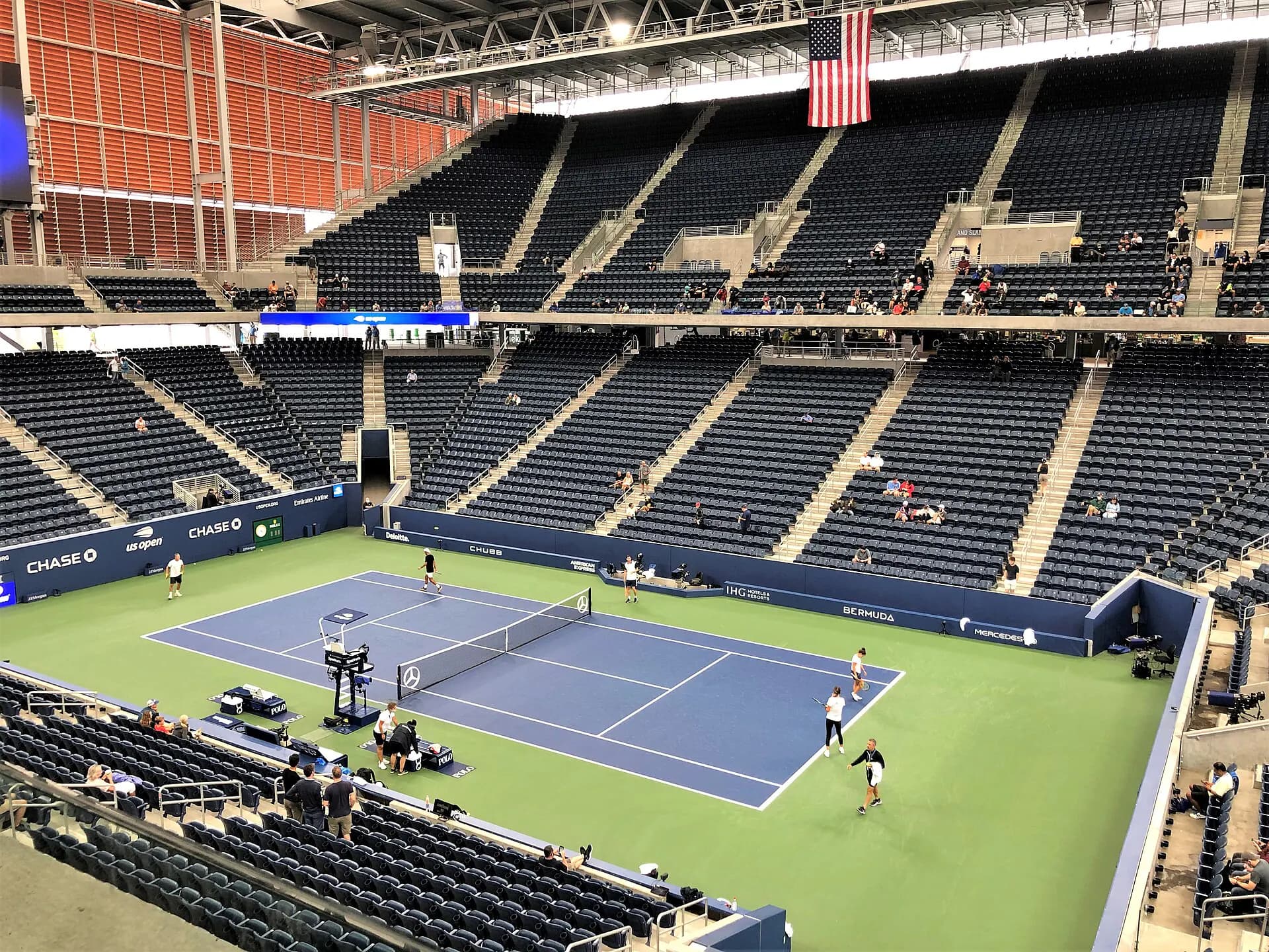 Exterior view at Louis Armstrong Stadium in Flushing, NY