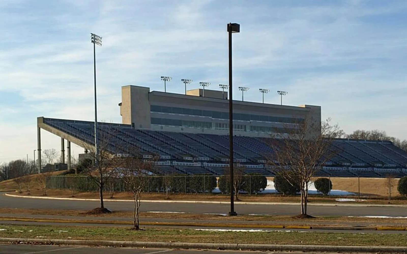 View of Louis Crews Stadium, home of Alabama A&M Bulldogs football.