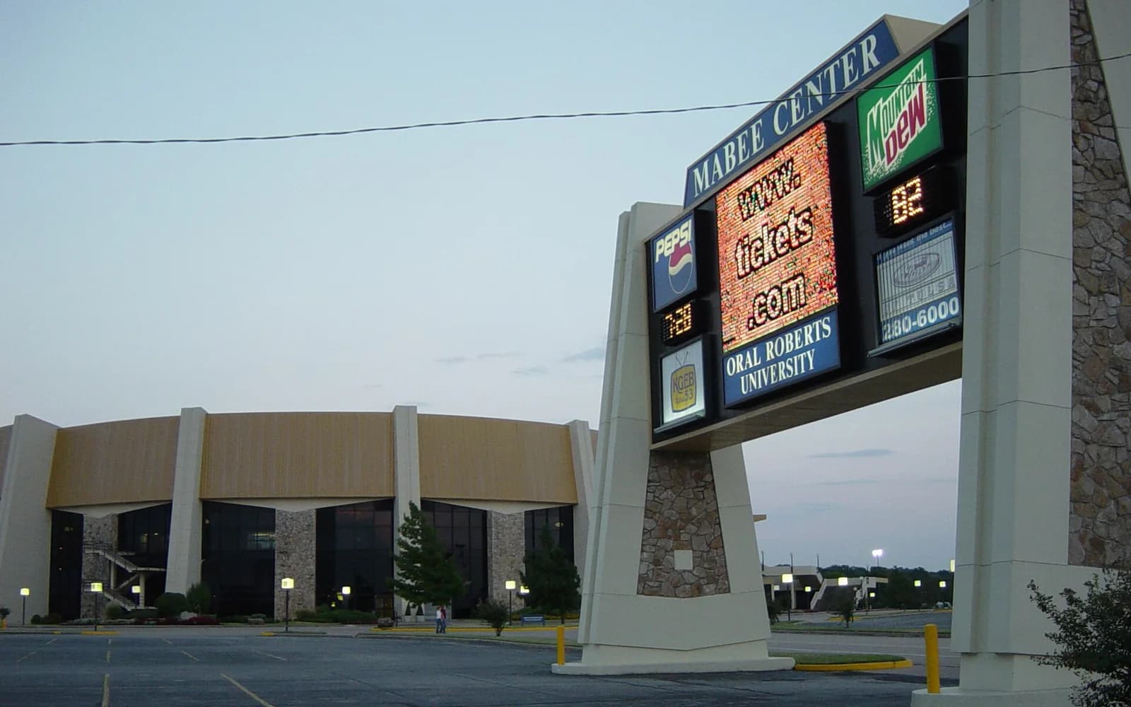 View of Mabee Center, home of Oral Roberts basketball.