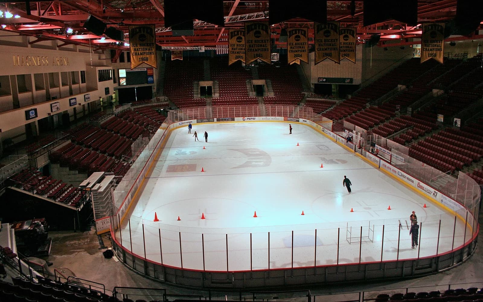 View of Magness Arena, home of Denver ice hockey.