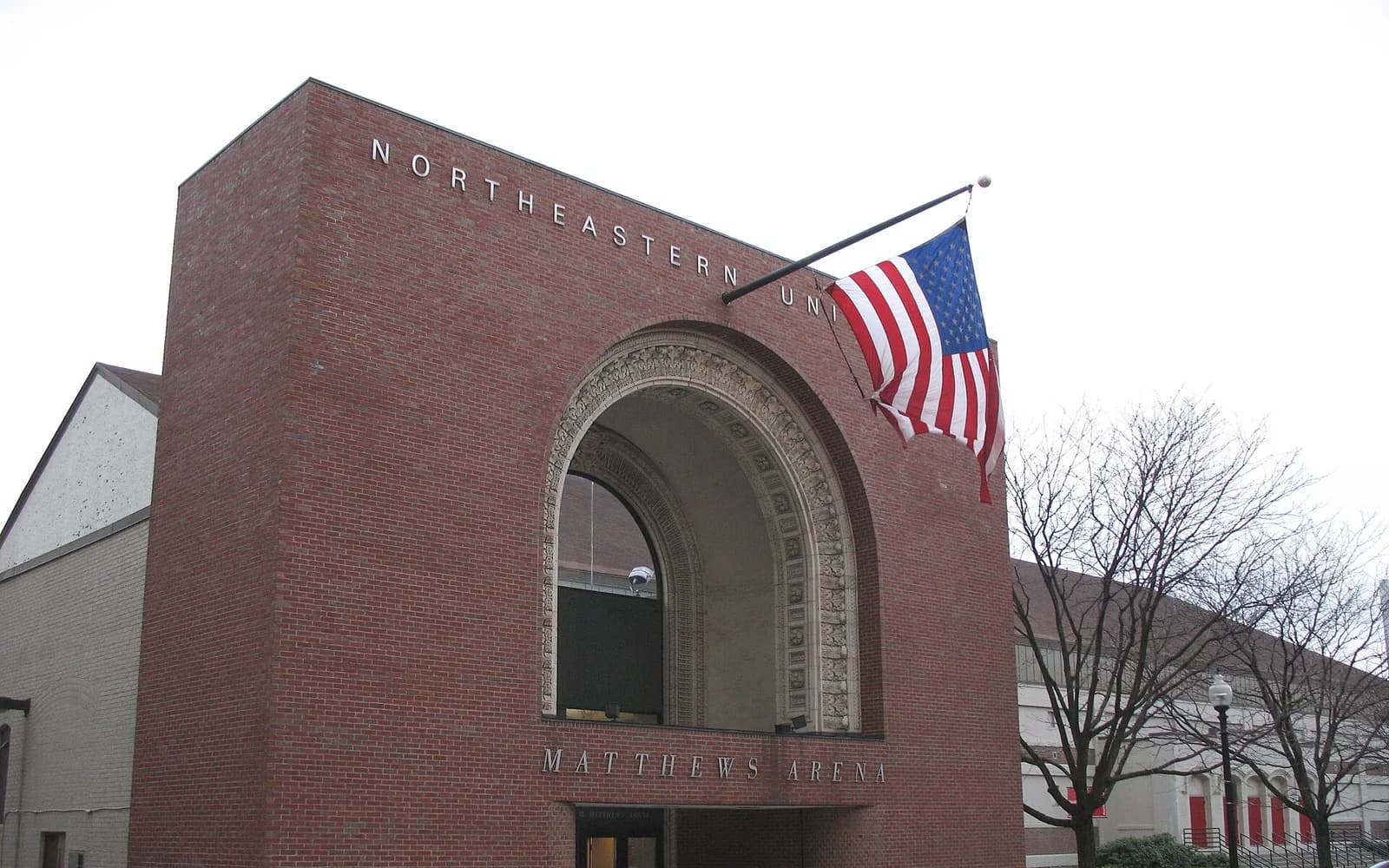 View of Matthews Arena, home of Northeastern men ice hockey.