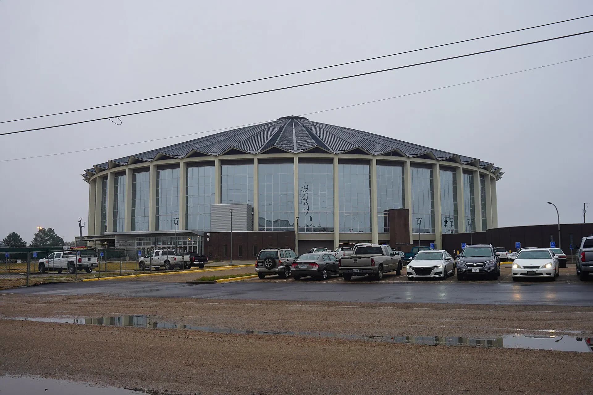 Wide view of the venue grounds at Mississippi Coliseum in Jackson, MS