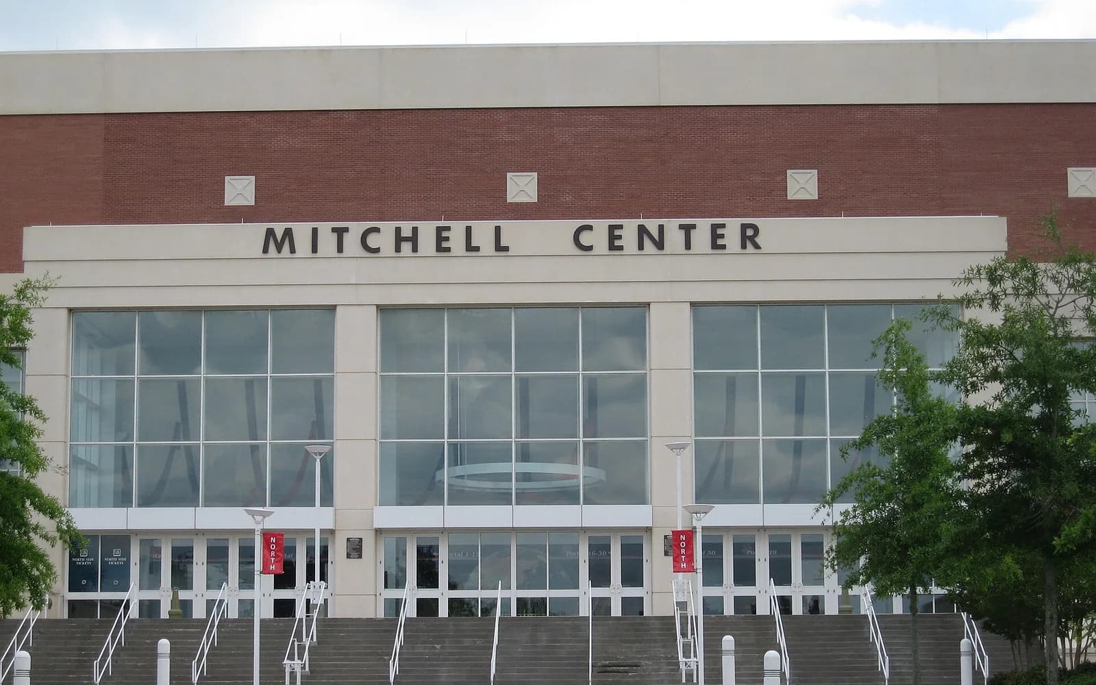 View of Mitchell Center, home of South Alabama basketball.