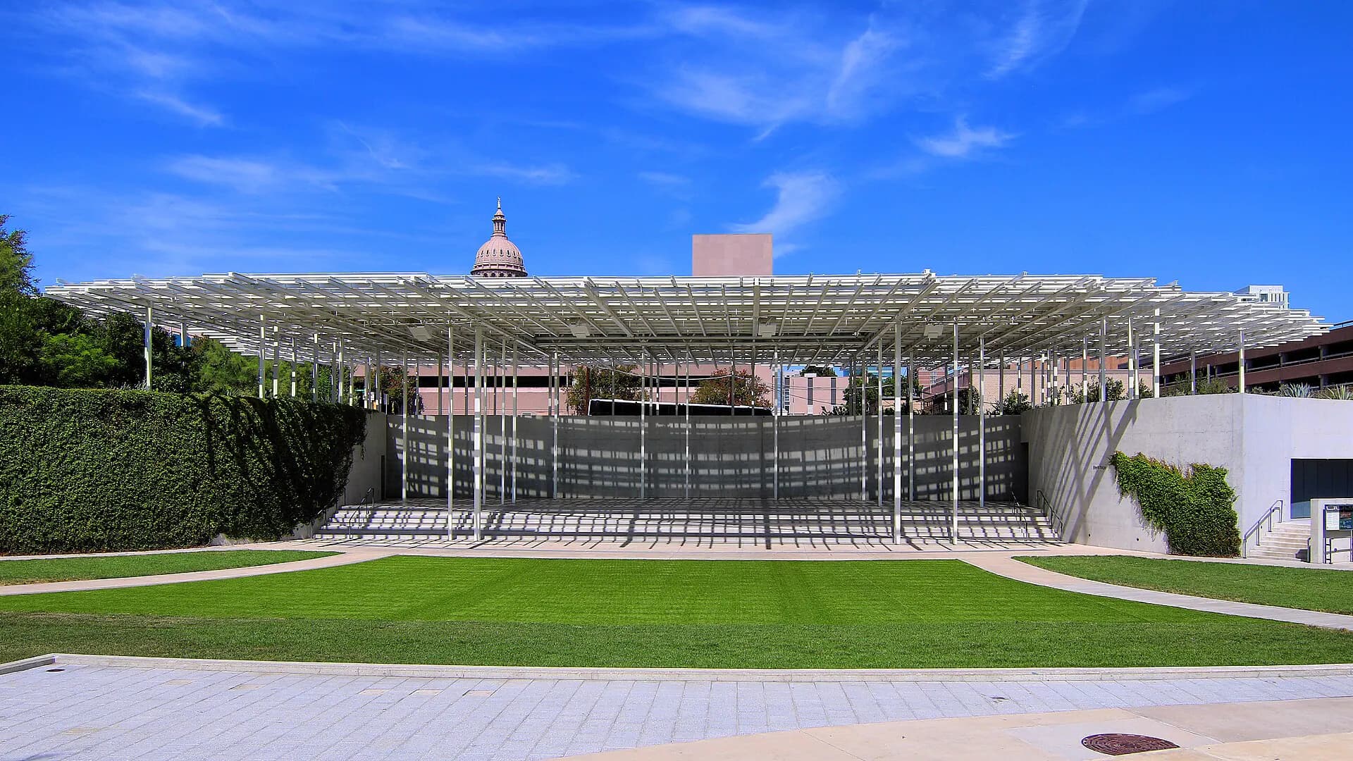 Wide view of the venue grounds at Moody Amphitheater in Austin, TX