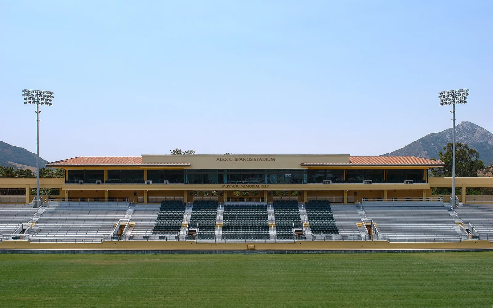View of Mustang Memorial Field, home of Cal Poly Mustangs football.