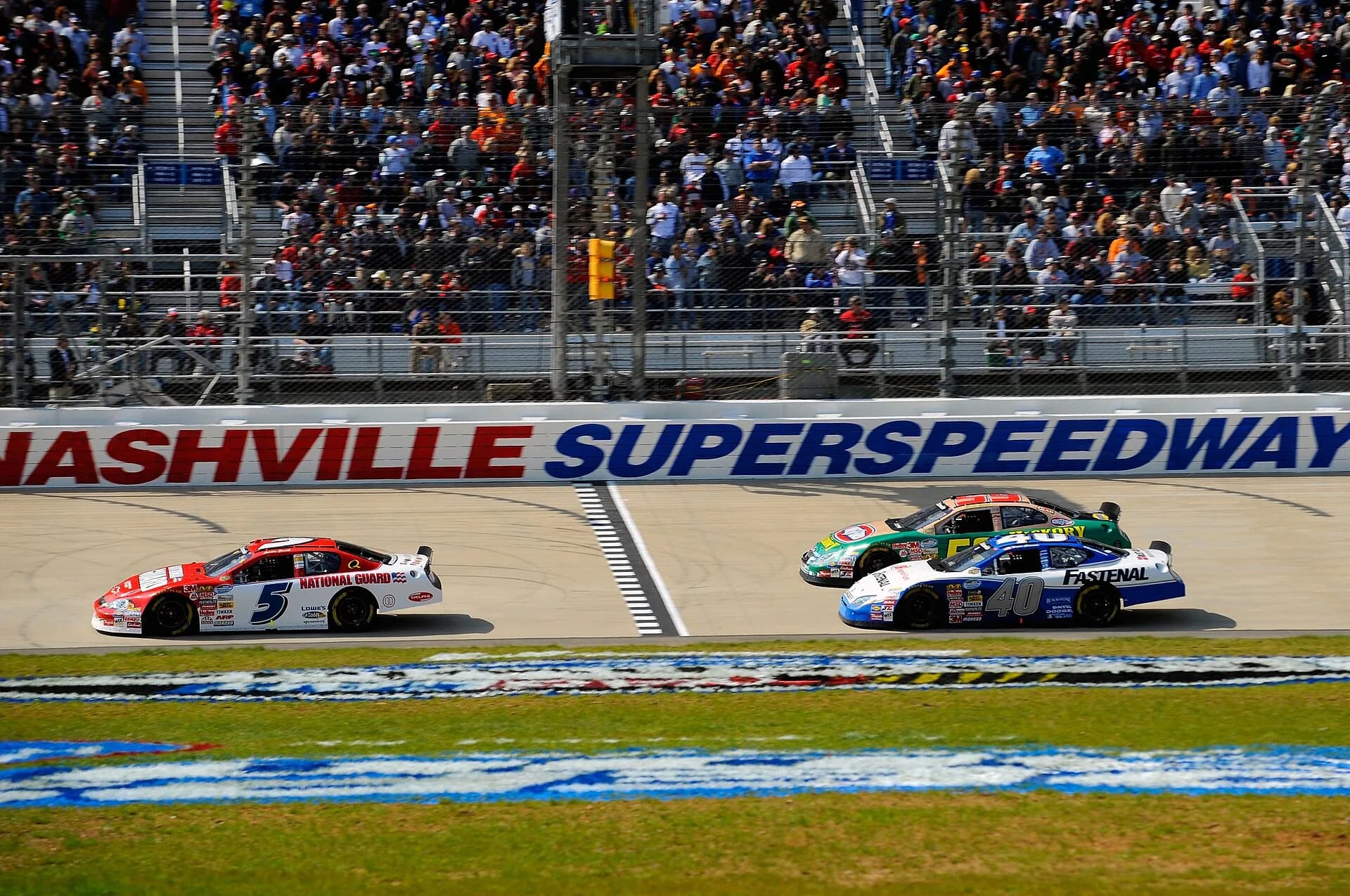 View of Nashville Superspeedway in Lebanon. Source photograph dated 2008; signage and event setup may differ.