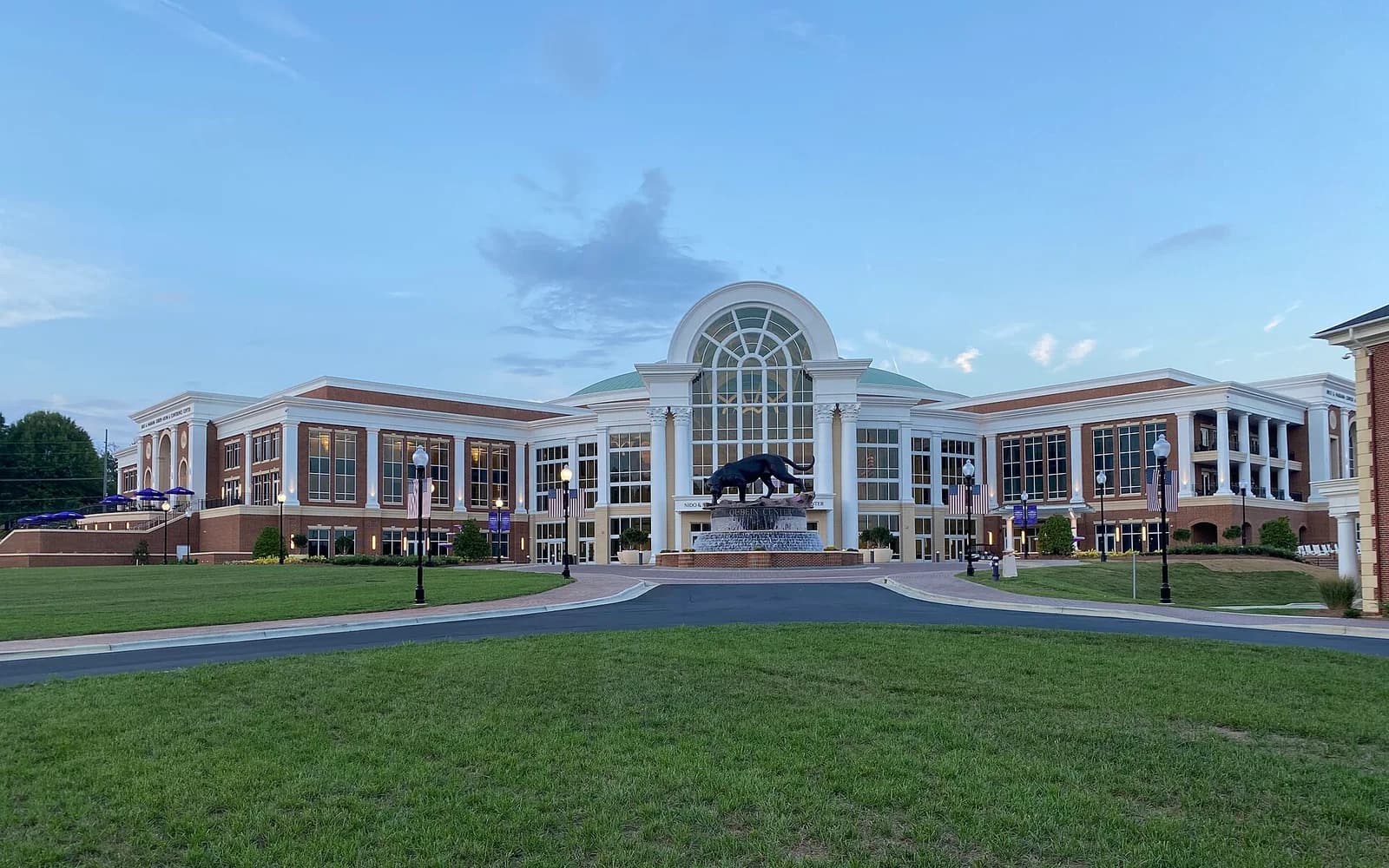 View of Nido & Mariana Qubein Arena and Conference Center, home of High Point basketball.