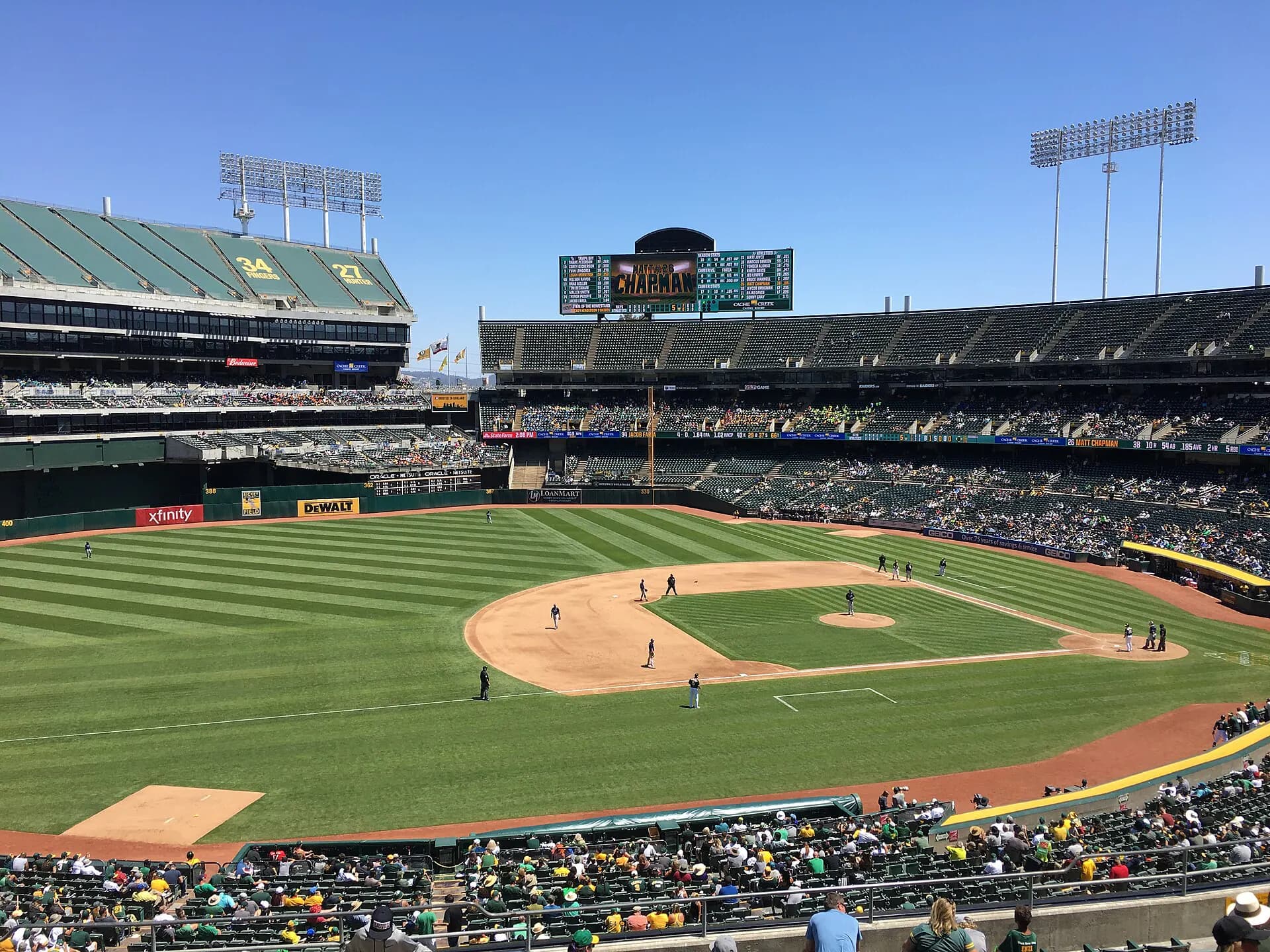 Wide interior or event view at Oakland-Alameda County Coliseum in Oakland, CA