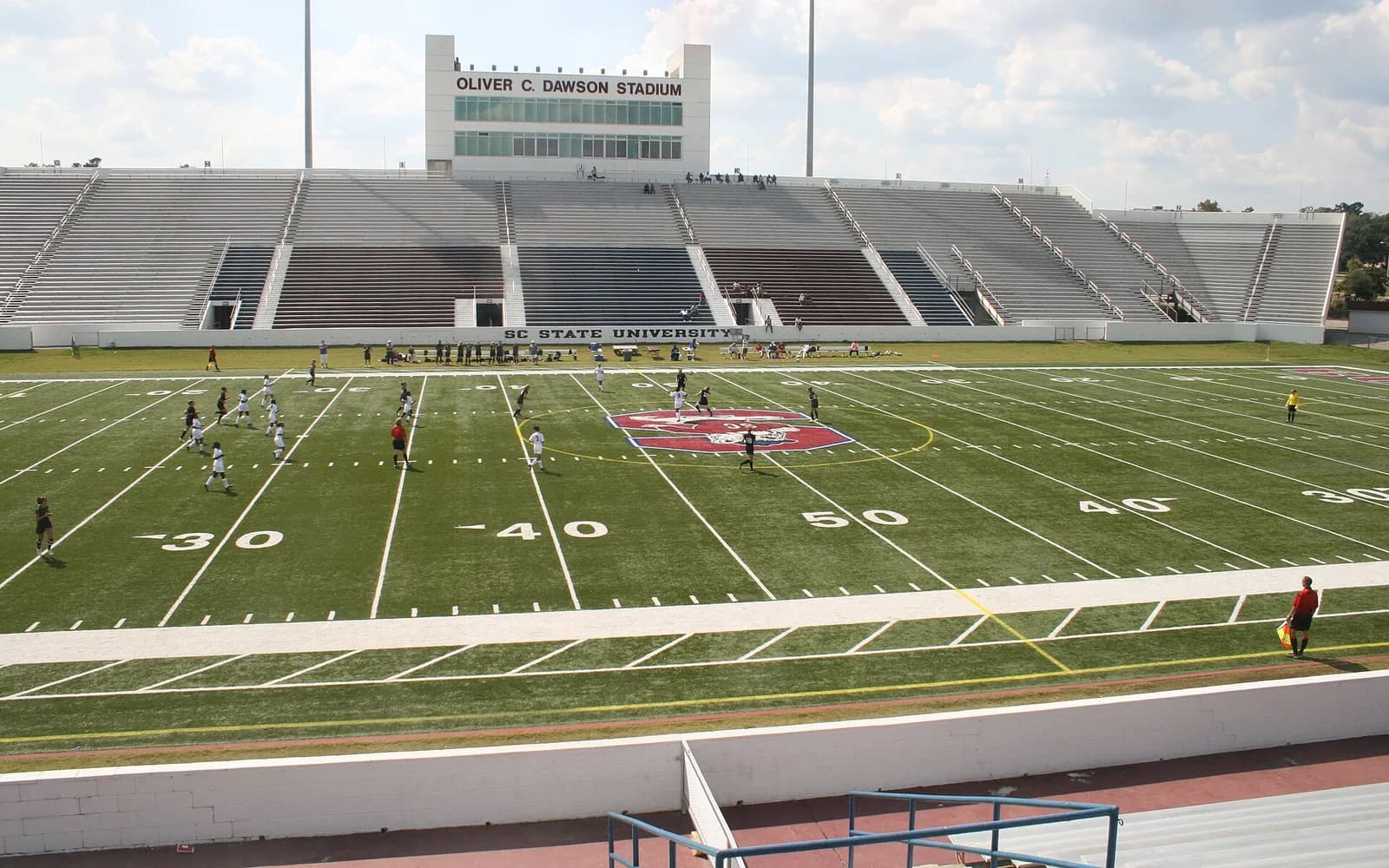 View of Oliver C. Dawson Stadium, home of South Carolina State Bulldogs football.