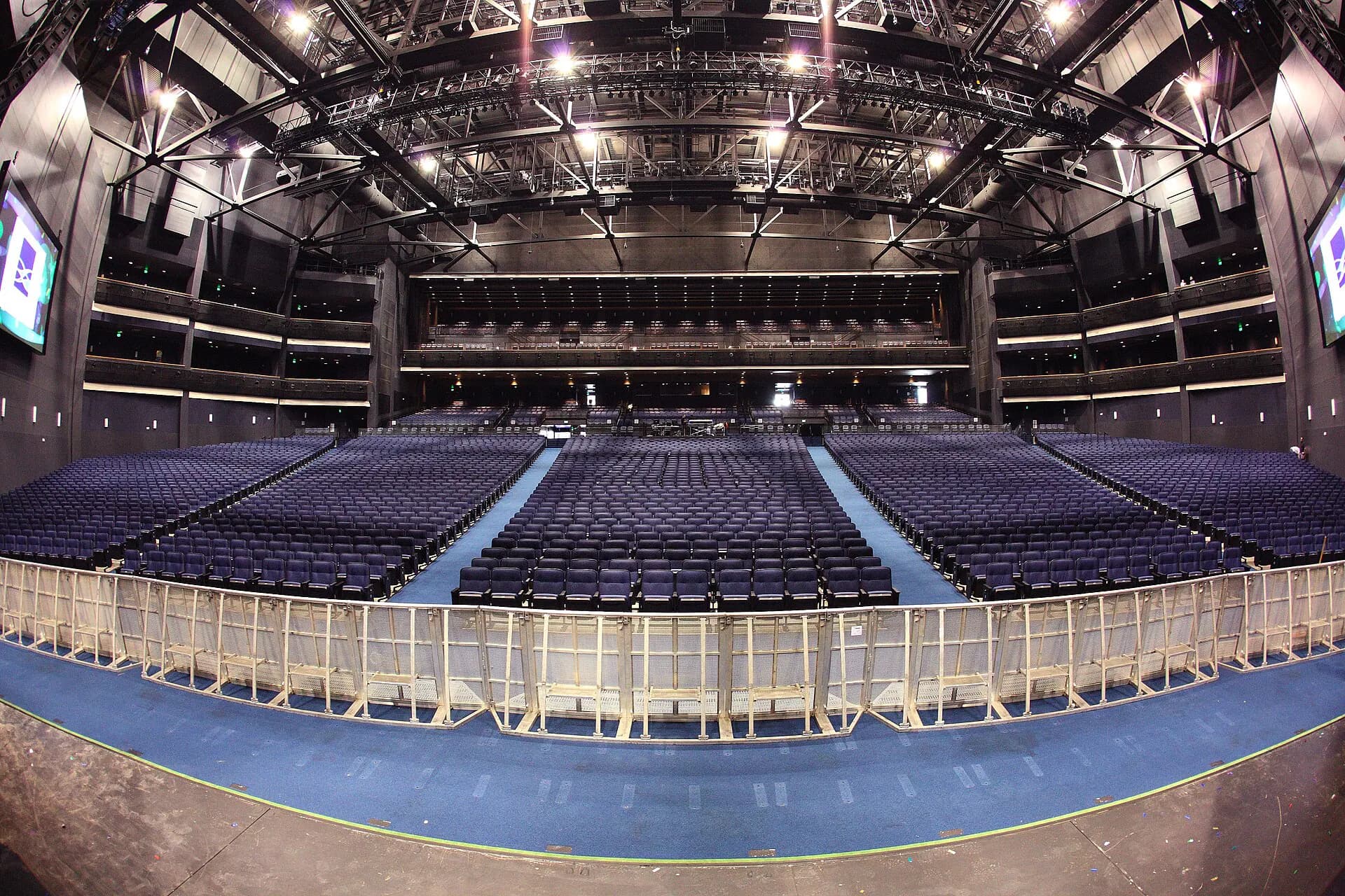 Wide interior view of the stage and seating at Peacock Theater under its former Nokia Theatre name.