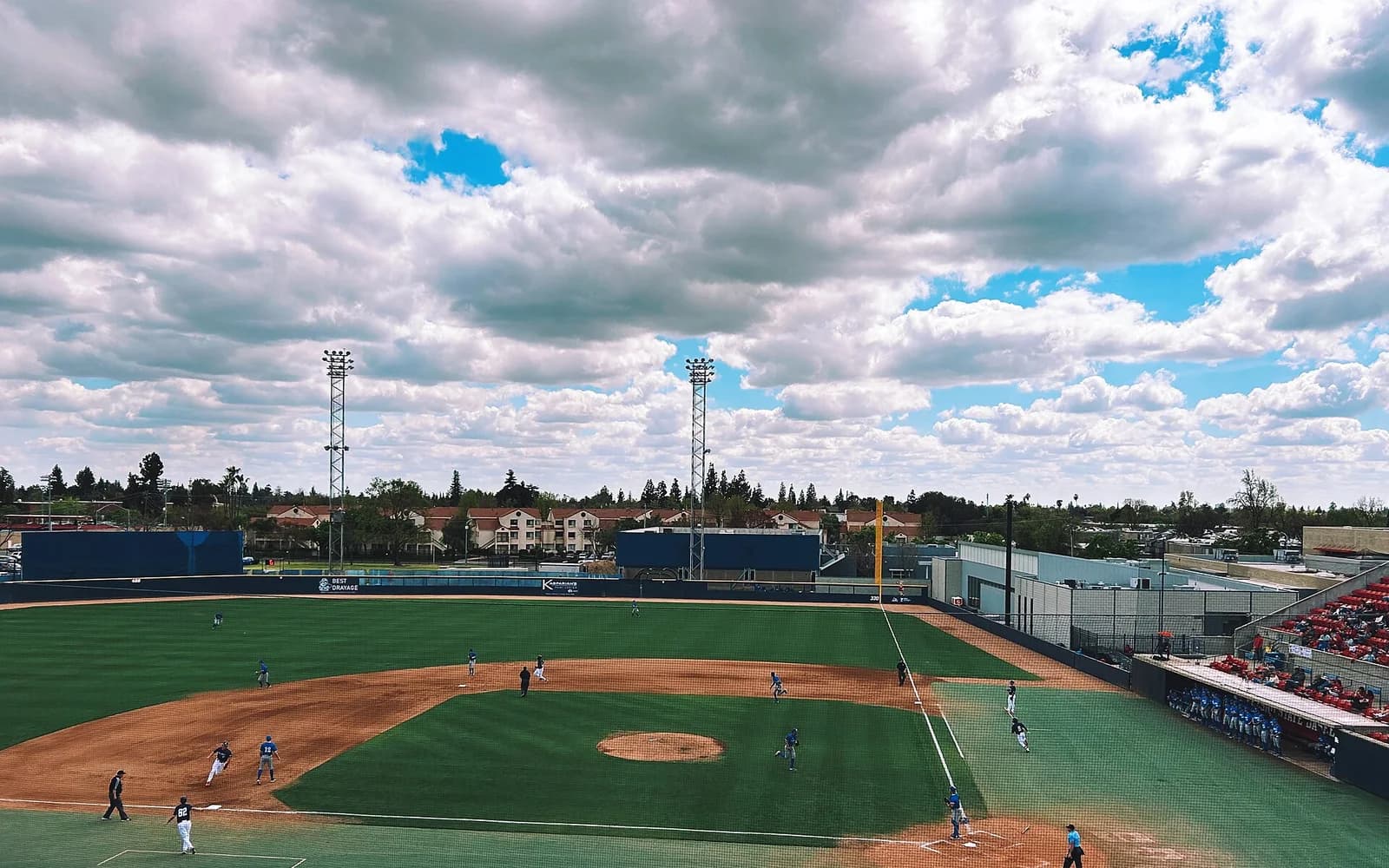 View of Pete Beiden Field at Bob Bennett Stadium, home of Fresno State baseball.