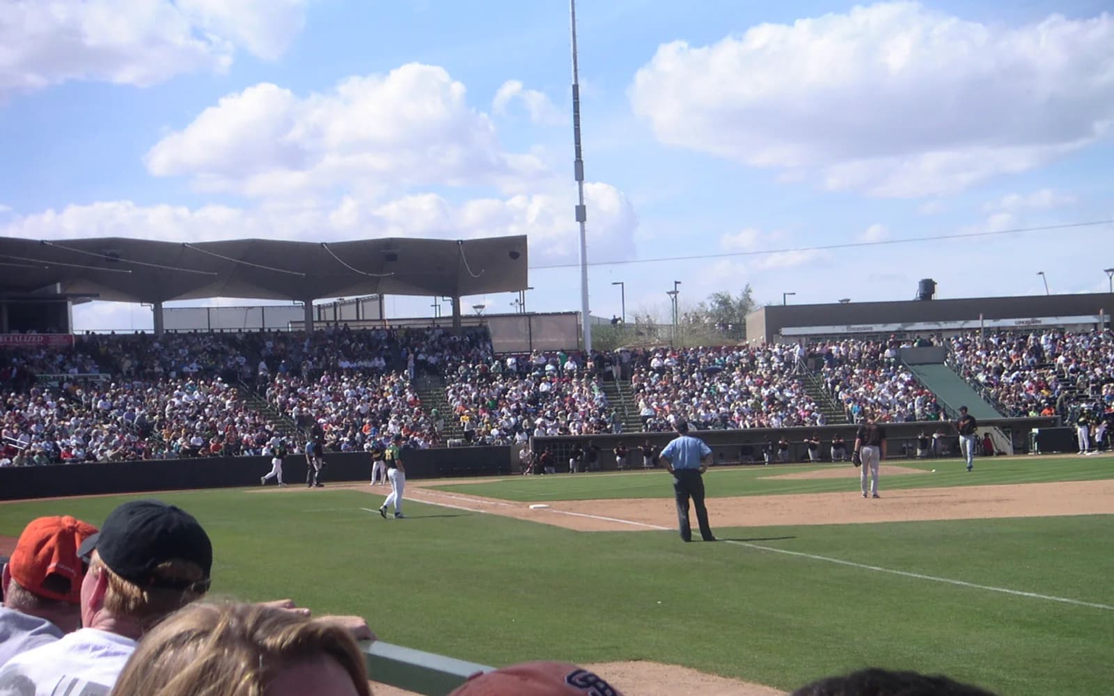 View of Phoenix Municipal Stadium, home of Arizona State baseball.