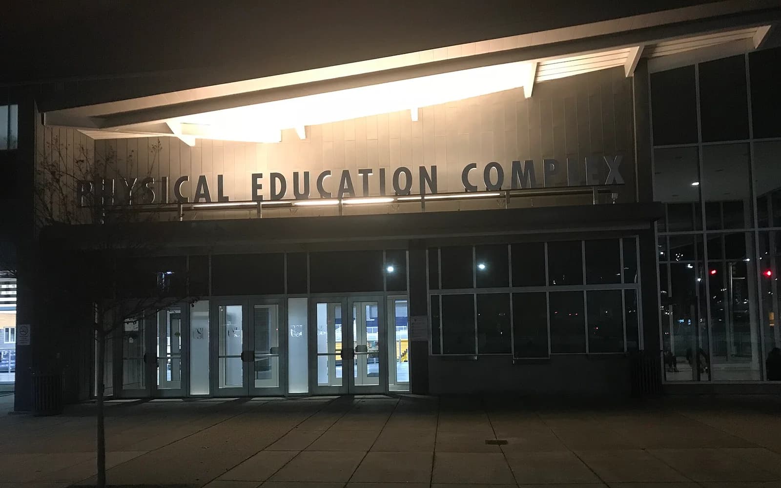 View of Physical Education Complex, home of Coppin State basketball.