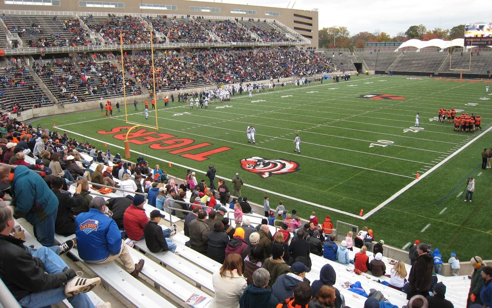 View of Powers Field at Princeton Stadium, home of Princeton Tigers football.