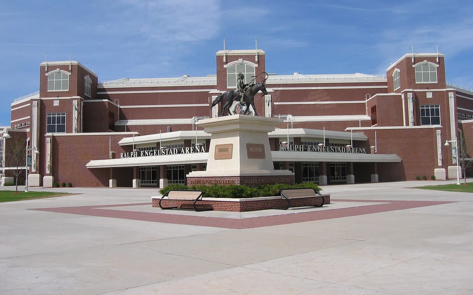 View of Ralph Engelstad Arena, home of North Dakota men ice hockey.