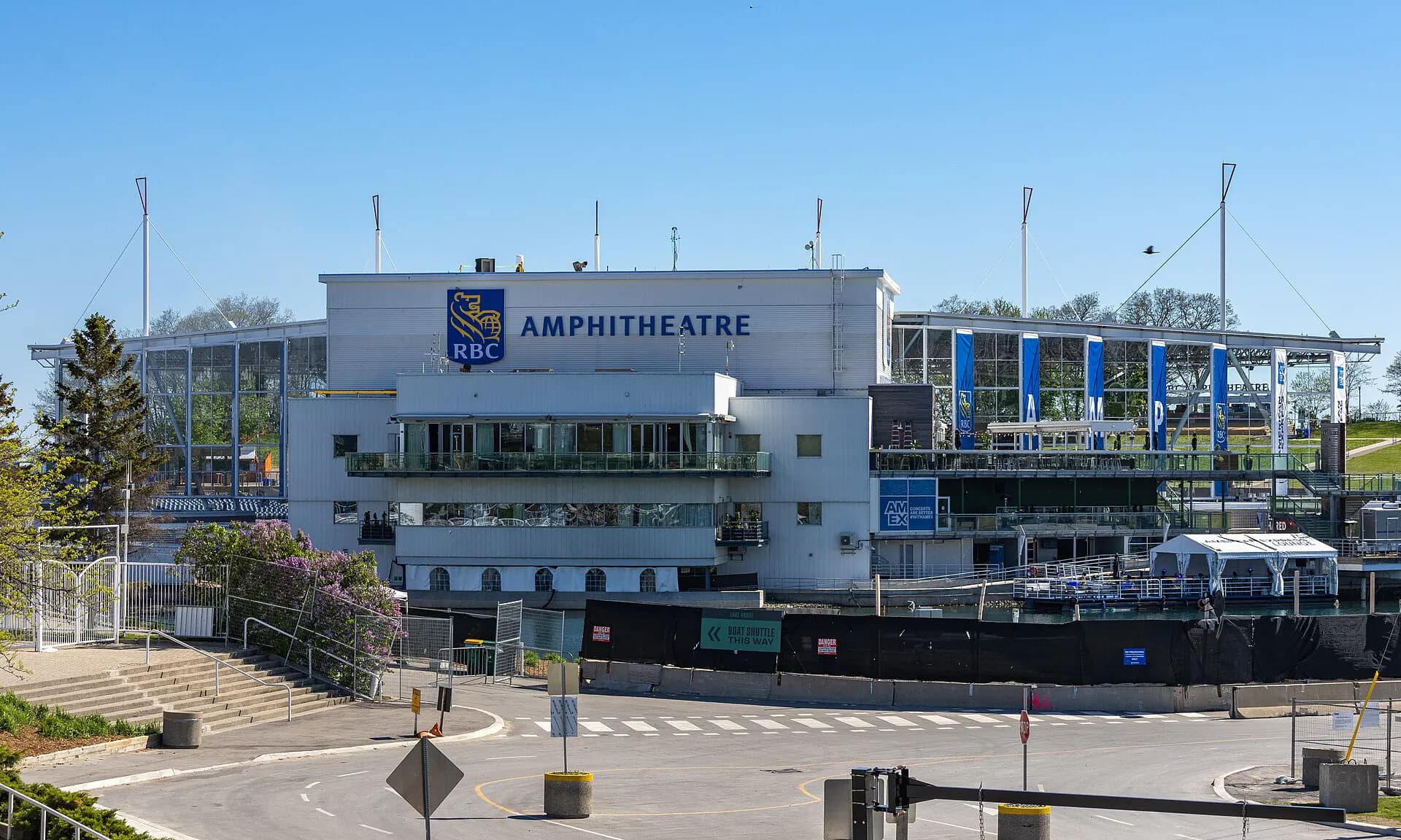 Current full exterior of RBC Amphitheatre at Ontario Place in Toronto
