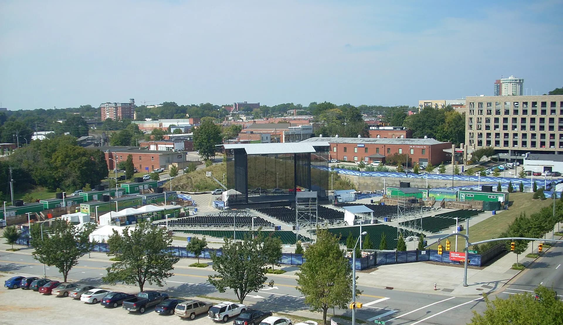 Exterior view at Red Hat Amphitheater in Raleigh, NC