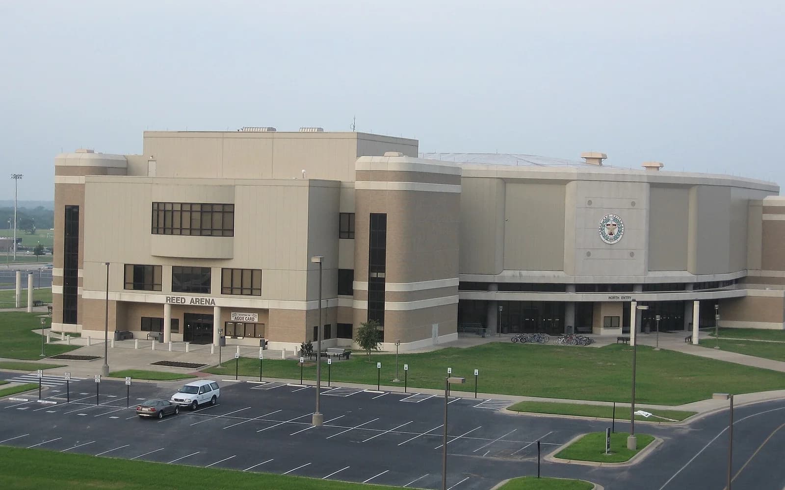 View of Reed Arena, home of Texas A&M basketball.