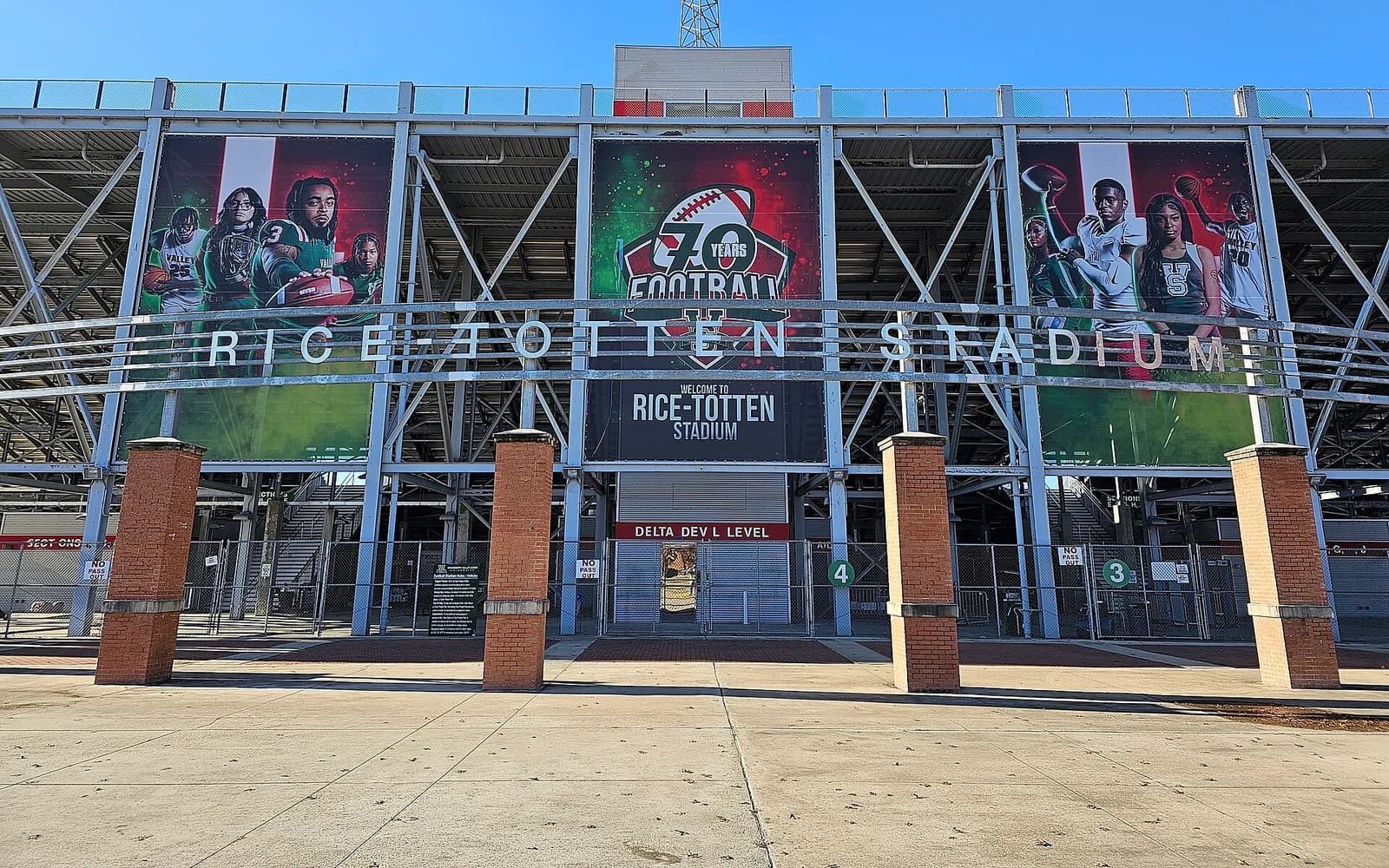 View of Rice–Totten Stadium, home of Mississippi Valley State Delta Devils football.