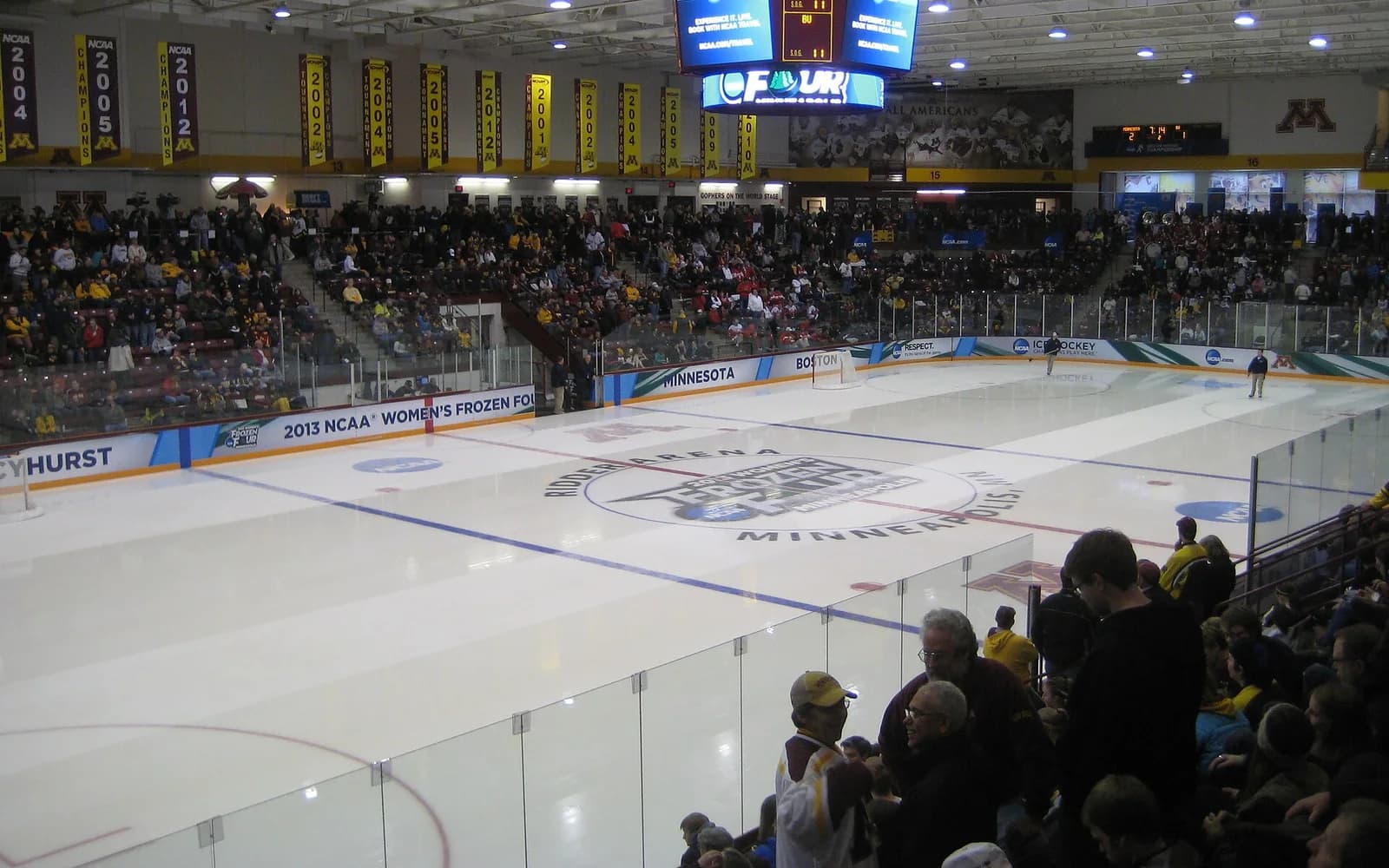 View of Ridder Arena, home of Minnesota women ice hockey.