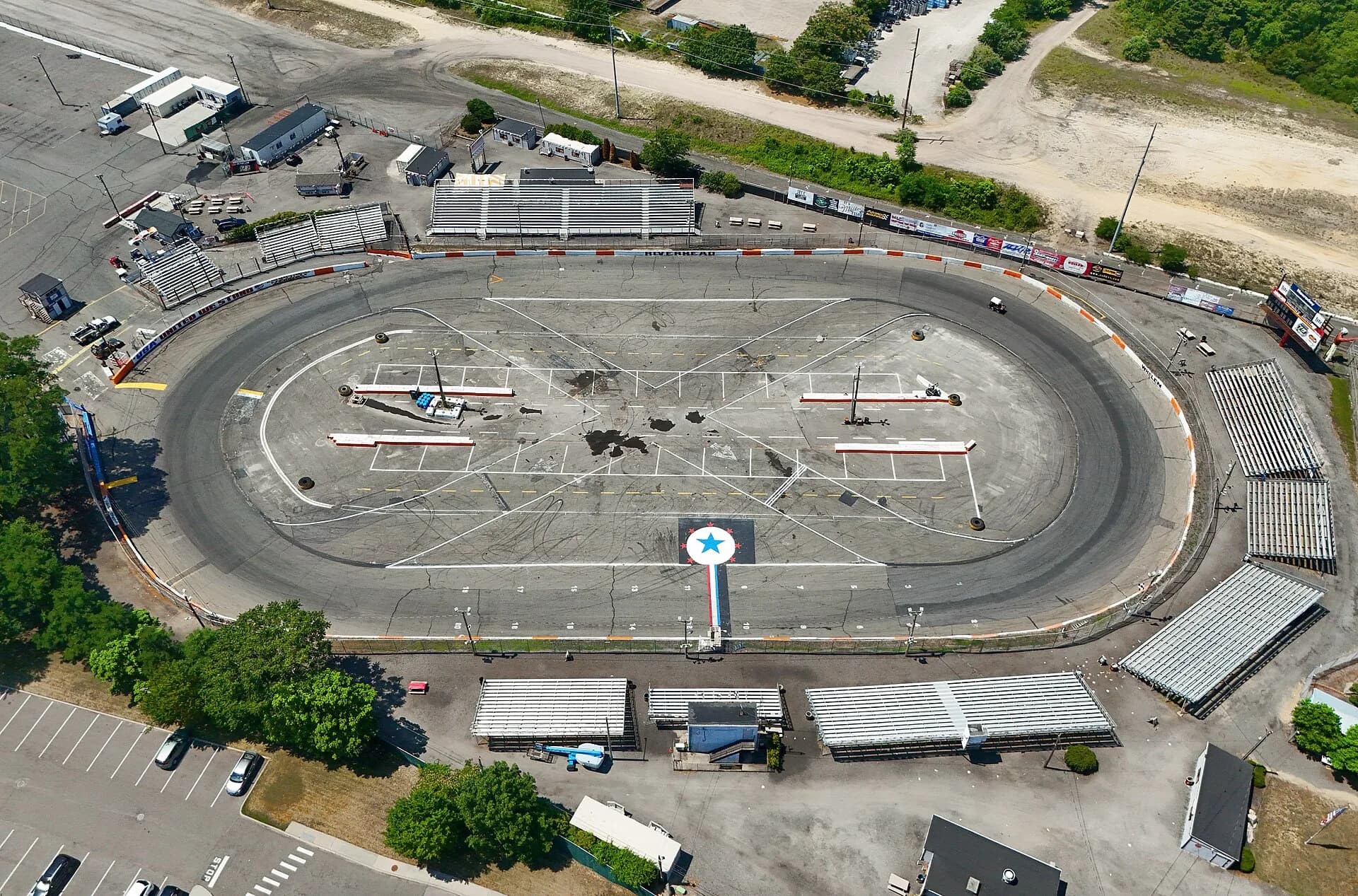 View of Riverhead Raceway in Riverhead.