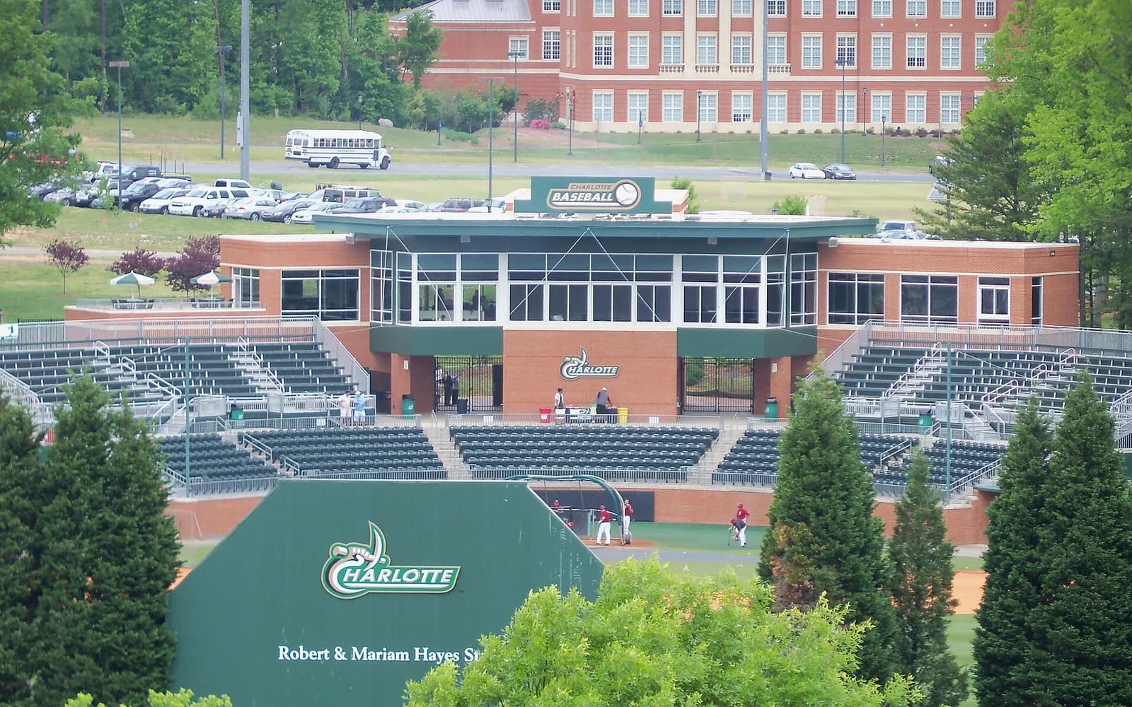 View of Robert and Mariam Hayes Stadium, home of Charlotte baseball.