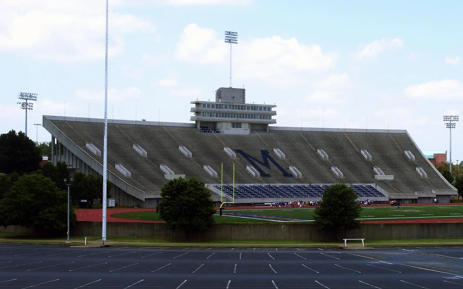 View of Roy Stewart Stadium, home of Murray State Racers football.