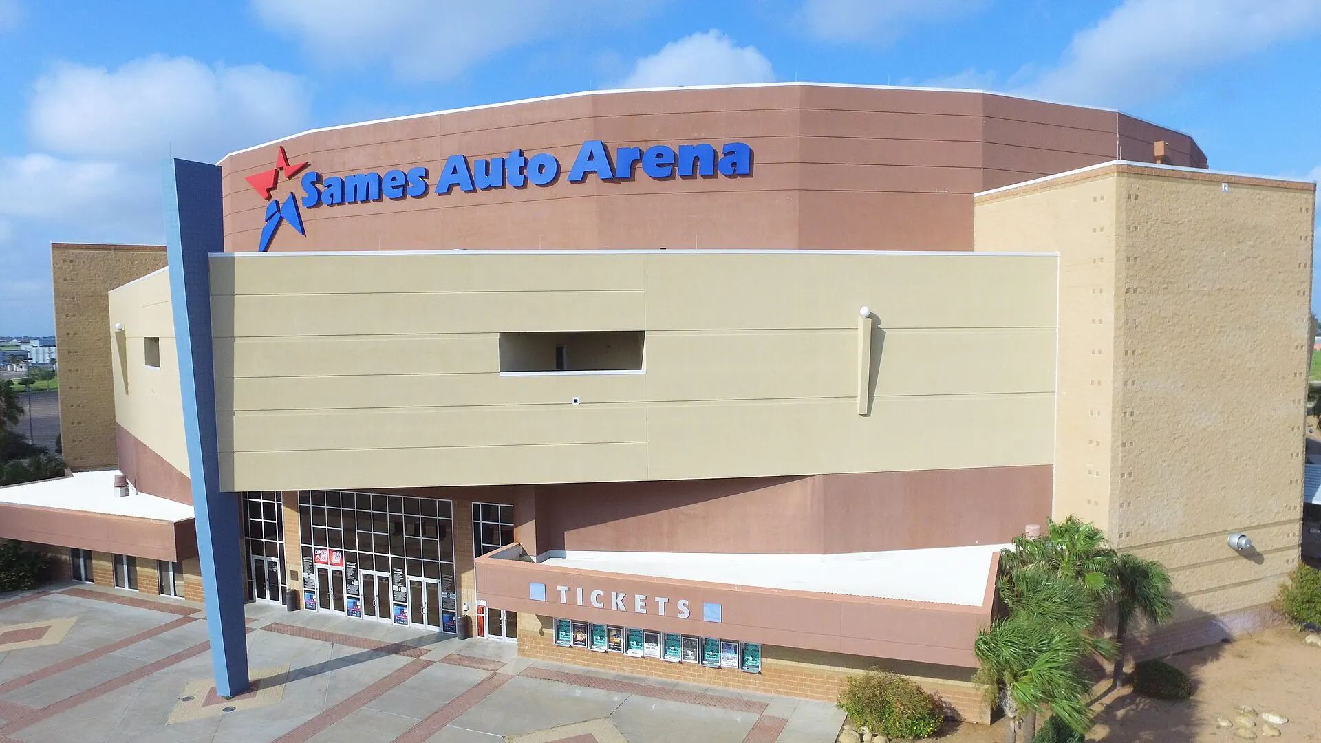 Exterior view at Sames Auto Arena in Laredo, TX