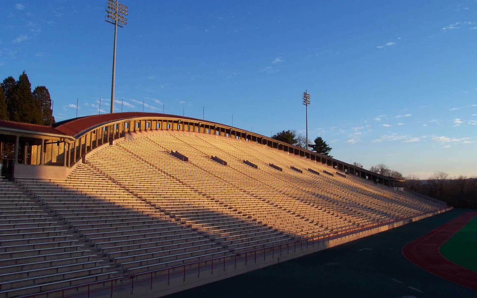 View of Schoellkopf Field, home of Cornell Big Red football.