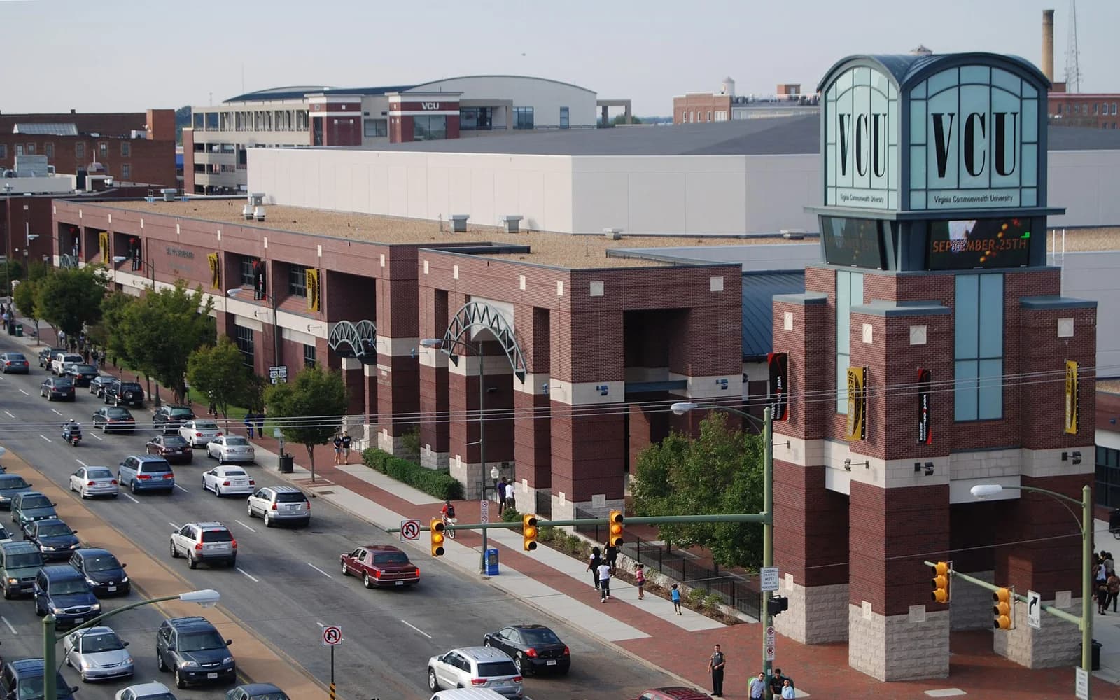 View of Siegel Center, home of Virginia Commonwealth basketball.