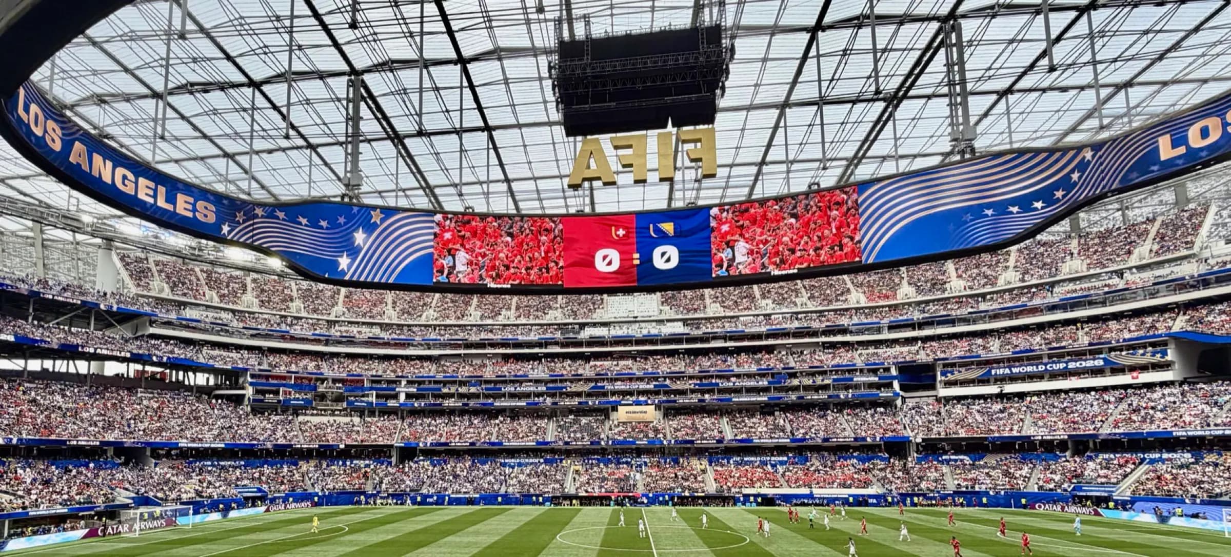 SoFi Stadium — 2026 FIFA World Cup Match 26, Switzerland v Bosnia and Herzegovina.