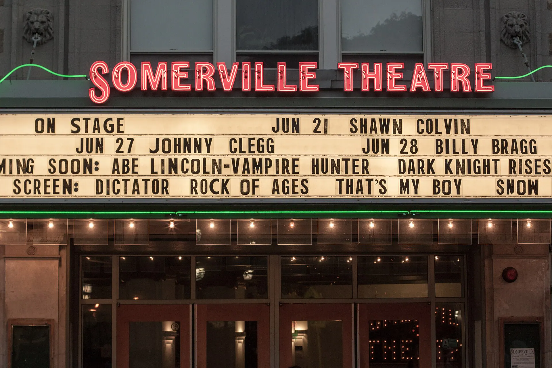Exterior view at Somerville Theatre in Somerville, MA