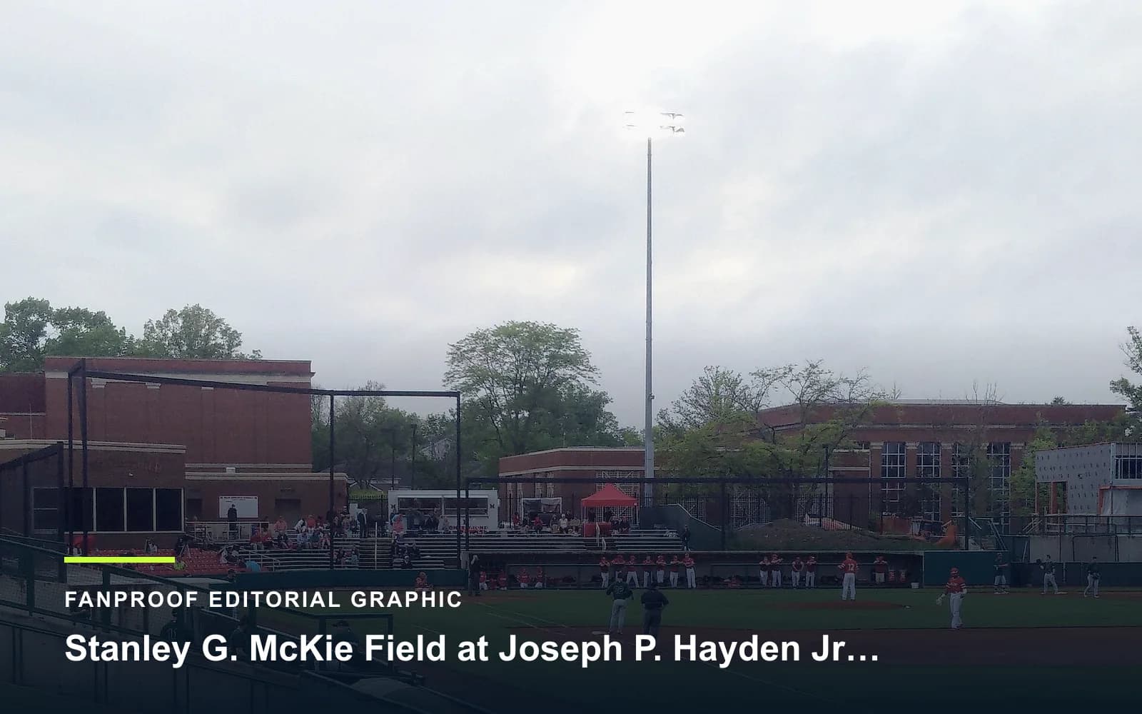 FanProof editorial graphic derived from a reuse-cleared view of Stanley G. McKie Field at Joseph P. Hayden Jr. Park, home of Miami (Ohio) baseball.
