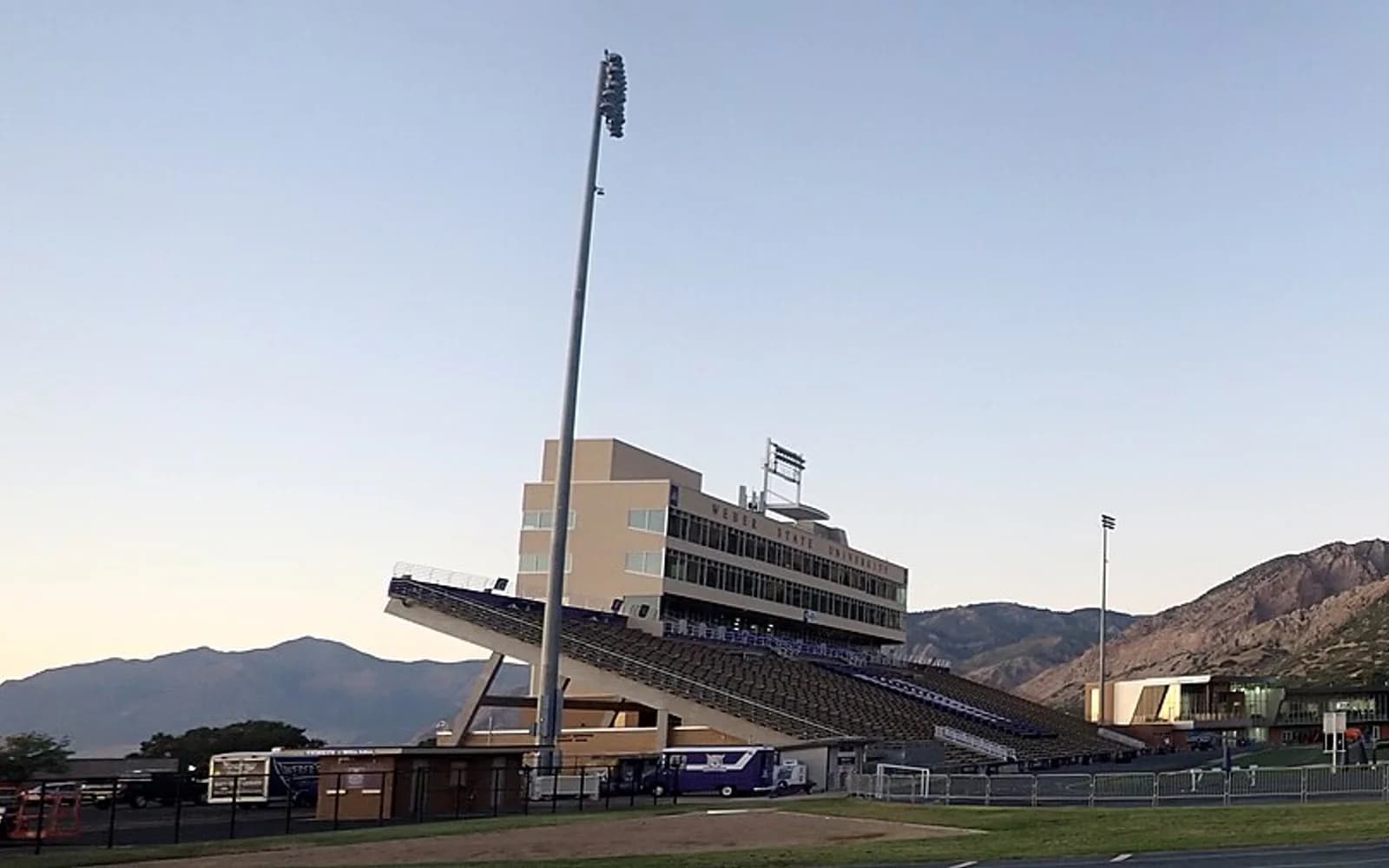 View of Stewart Stadium, home of Weber State Wildcats football.