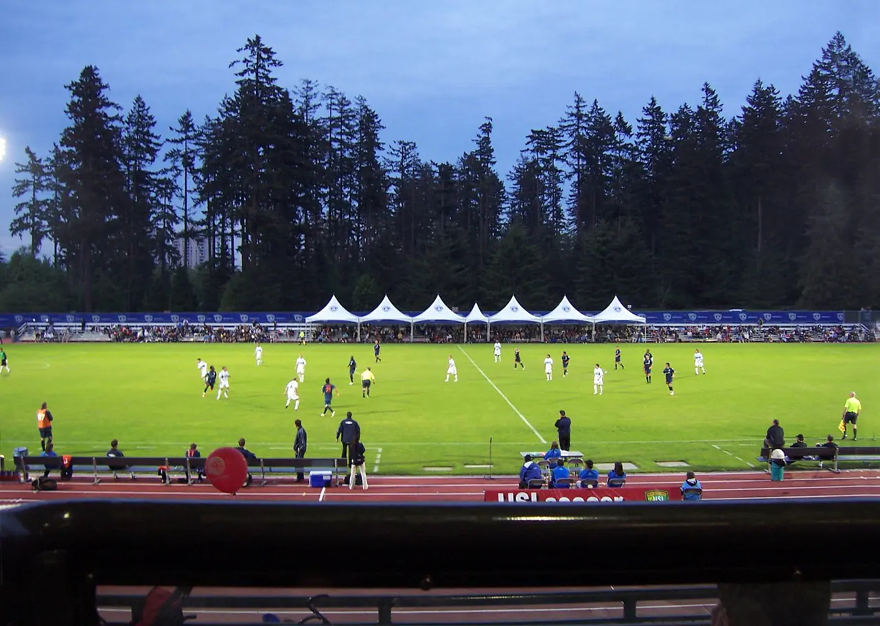 Exterior view at Swangard Stadium in Burnaby, BC
