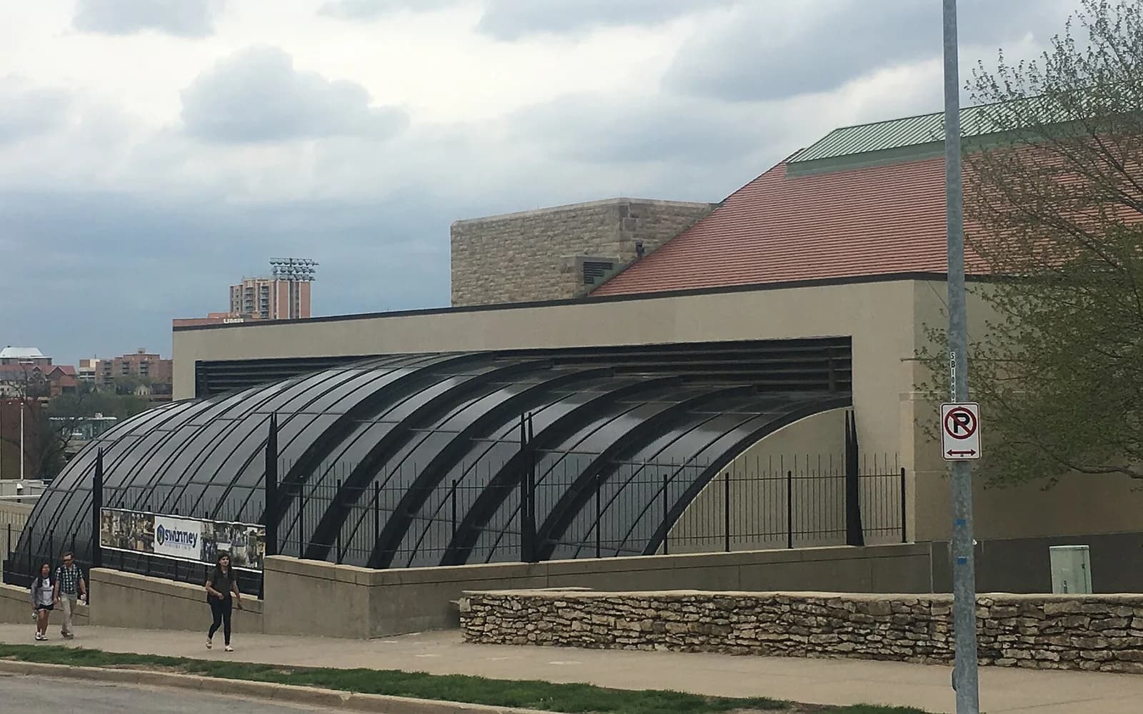 View of Swinney Recreation Center, home of Kansas City basketball.
