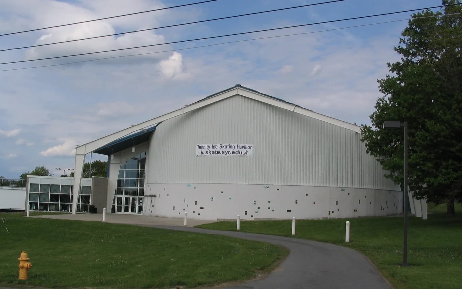 View of Tennity Ice Skating Pavilion, home of Syracuse women ice hockey.