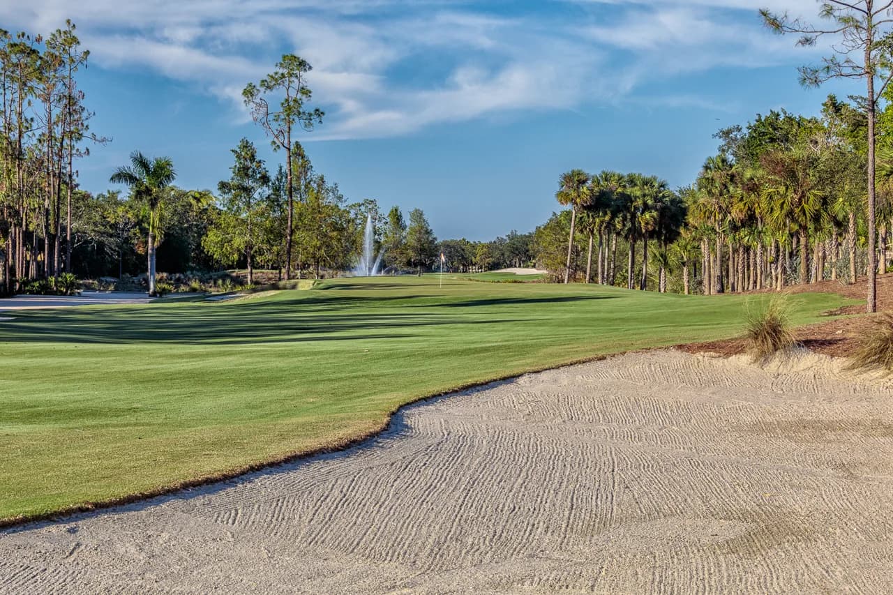 Tiburón Golf Club Gold Course — hole two fairway and bunkering, identified by the owner’s Gold Course viewer. Embedded metadata credits John Mancuso and © John A. Mancuso; no capture date is supplied.